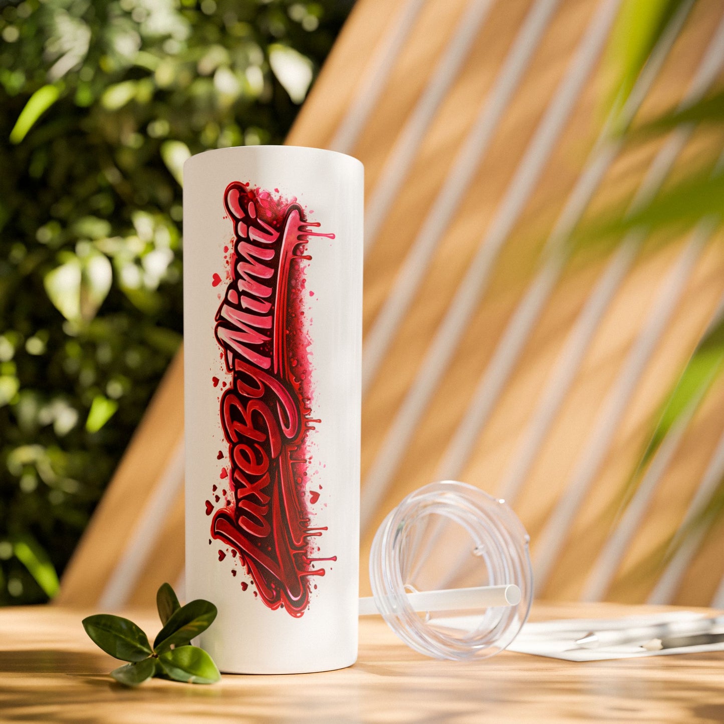 Skinny Tumbler – 'Lake & Lemons' Red Script 20oz Insulated Straw Tumbler