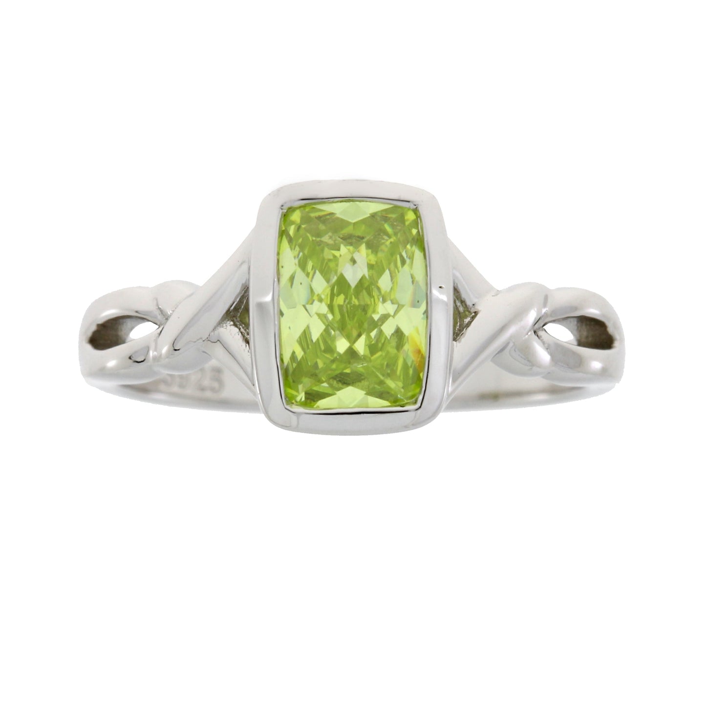Natural Cubic Zirconium Ring Sterling Silver