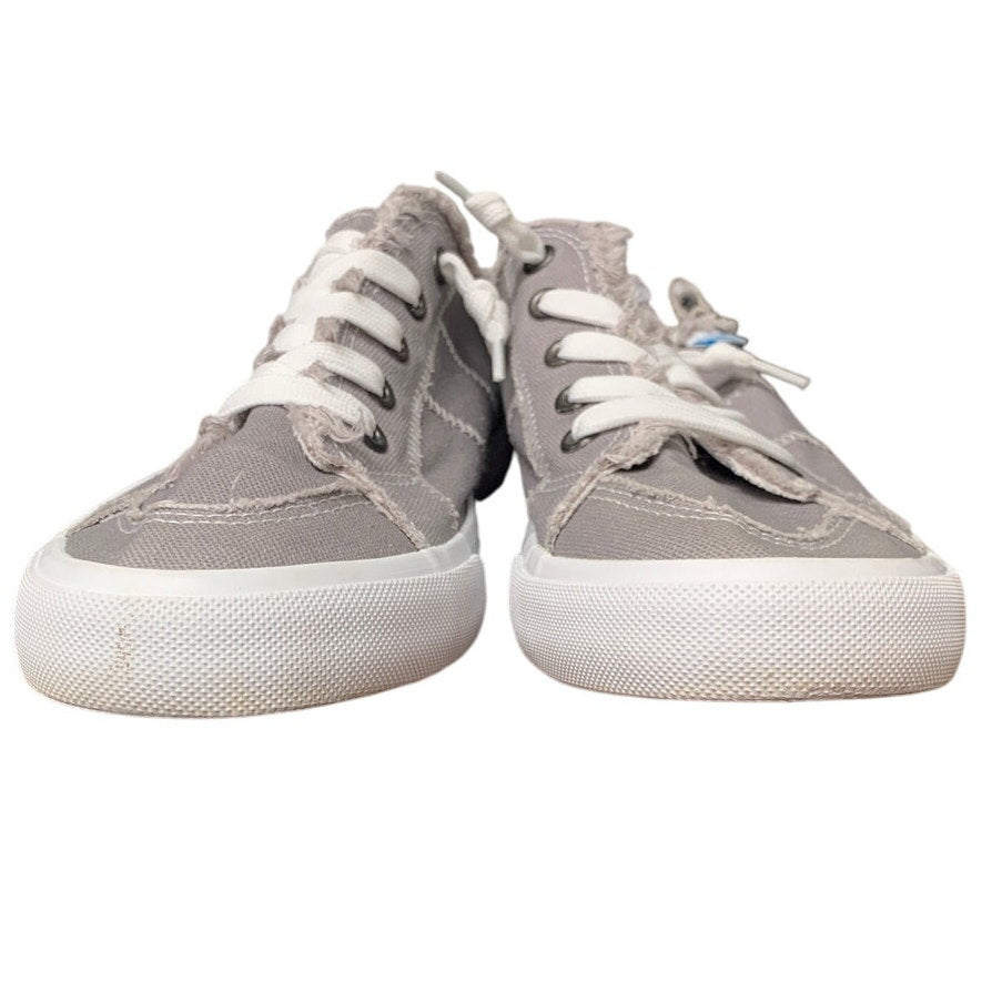 Obtaom Womens 9 Canvas Sneakers Memory Foam Backless Round Toe Slip On Shoes