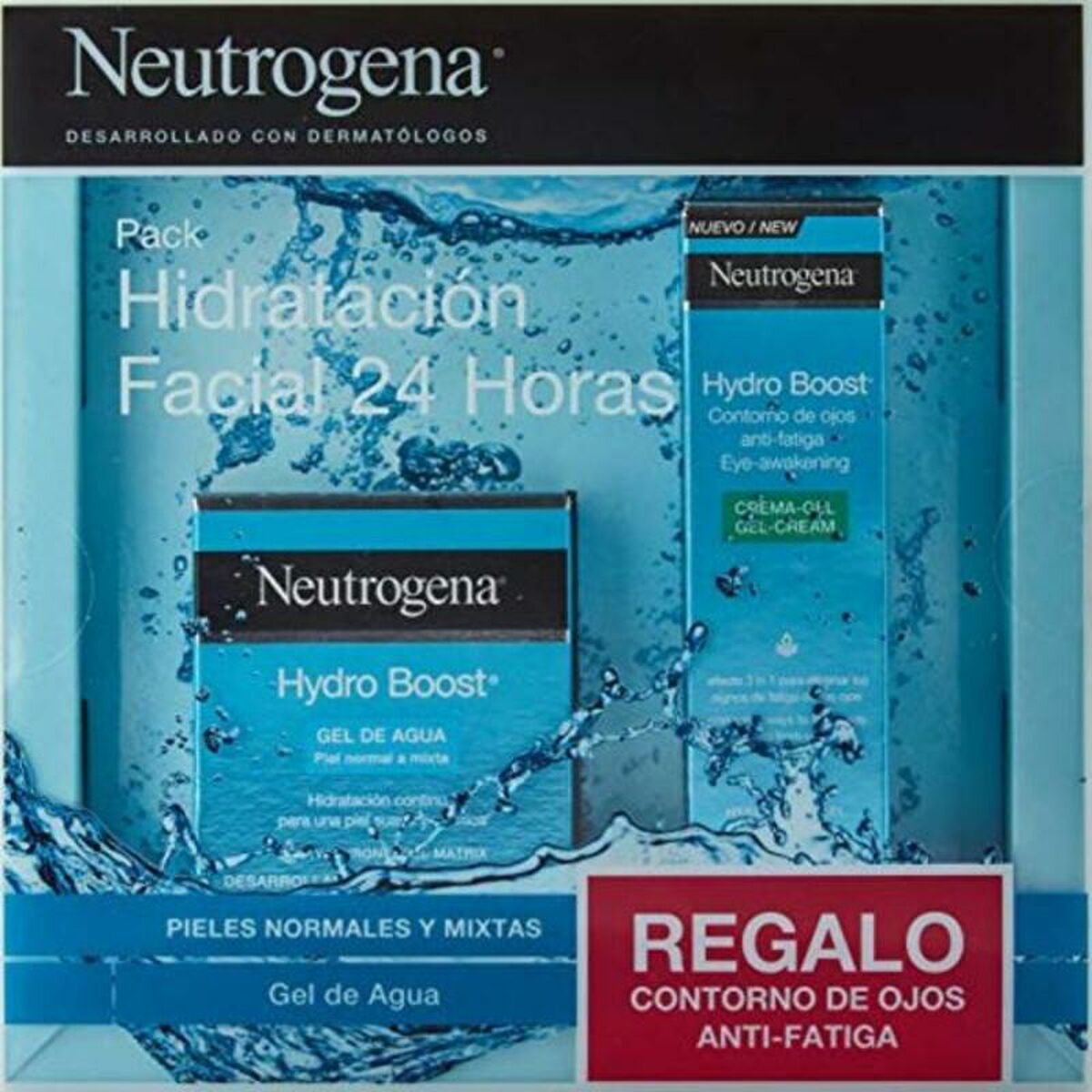 Unisex Cosmetic Set Neutrogena Hydro Boost Gel De Agua Facial 15 ml Gel 2 Pieces-0