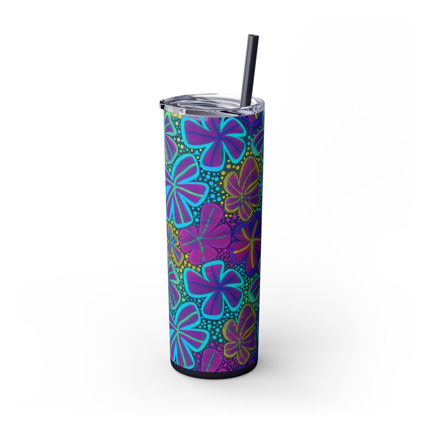 Pastel Butterfly Tumbler, 20oz Drinkware, Spring Decor, Cute Gift for Her, Eco-Friendly Cup, Floral Water Bottle