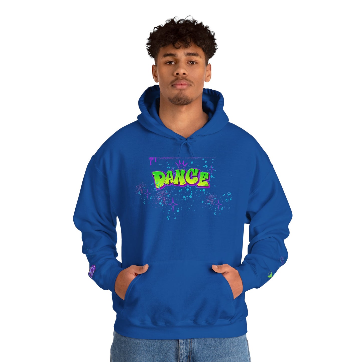 Colorful Dance Hoodie for Creative Spirits, Cozy Unisex Hooded Sweatshirt, Perfect for Parties, Dance Classes, Gifts