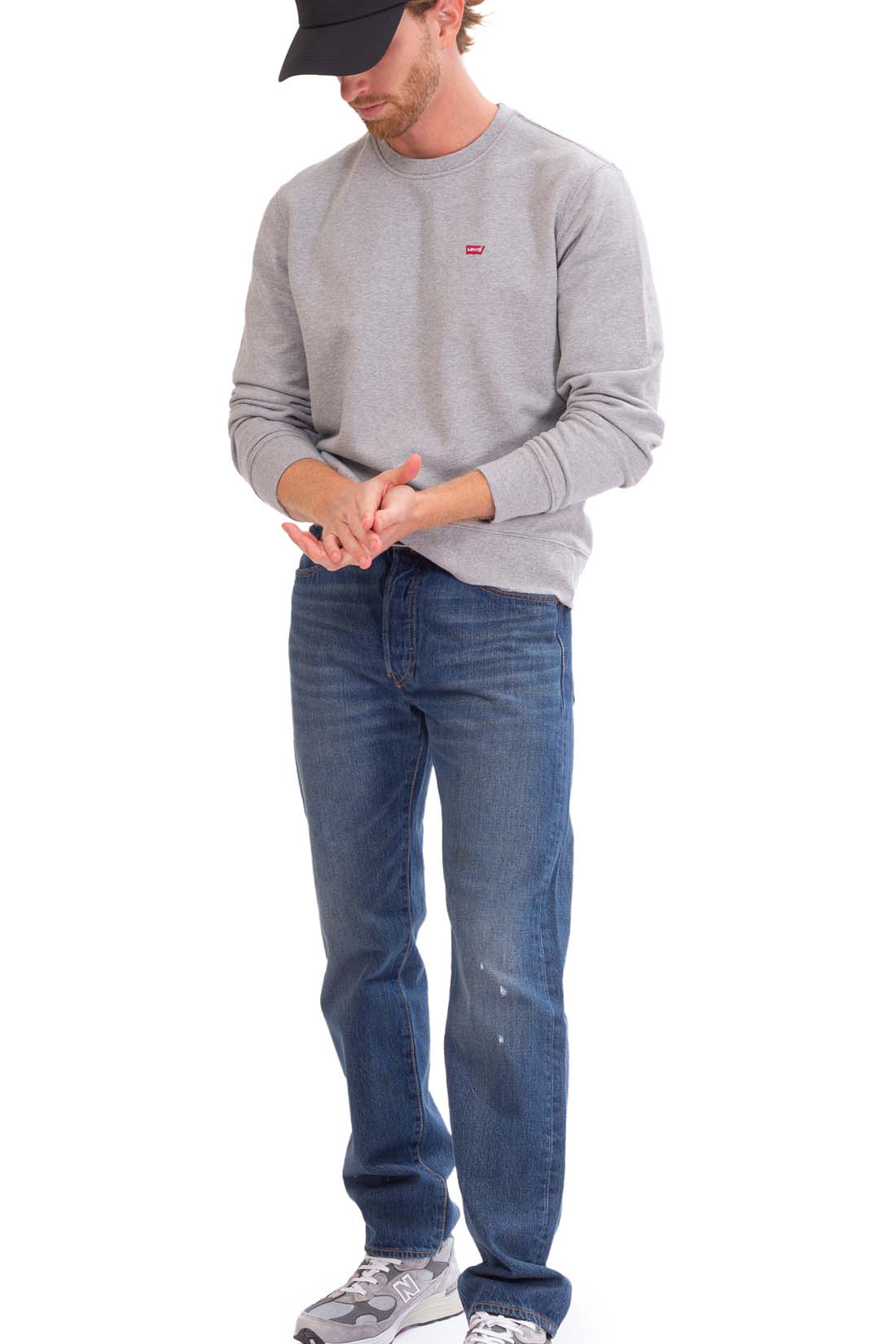 LEVI'S - Men's basic sweatshirt with Batwing logo patch  - Size XXL-63