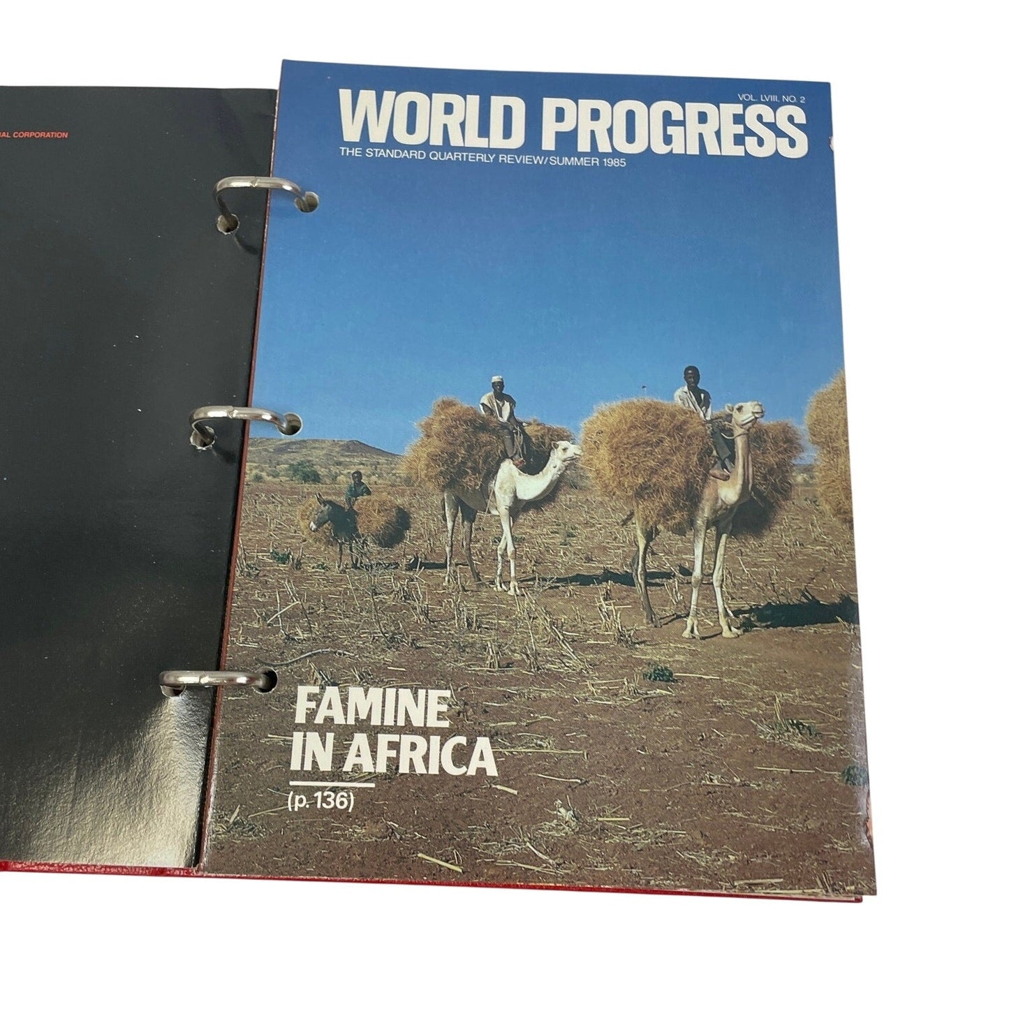 Vintage 1985 World Progress Yearbook Binder Spring Winter Summer Fall Collection