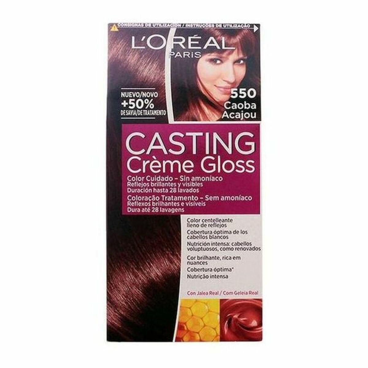 Dye No Ammonia L'Oreal Make Up Casting Creme Gloss Nº 550-Caoba 180 ml-0