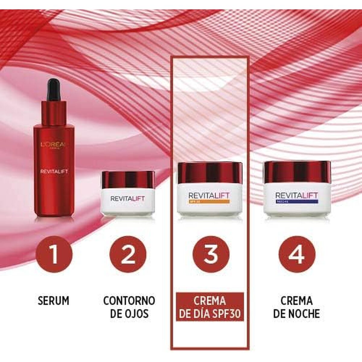 Anti-Ageing Cream L'Oreal Make Up REVITALIFT Spf 30 50 ml-2