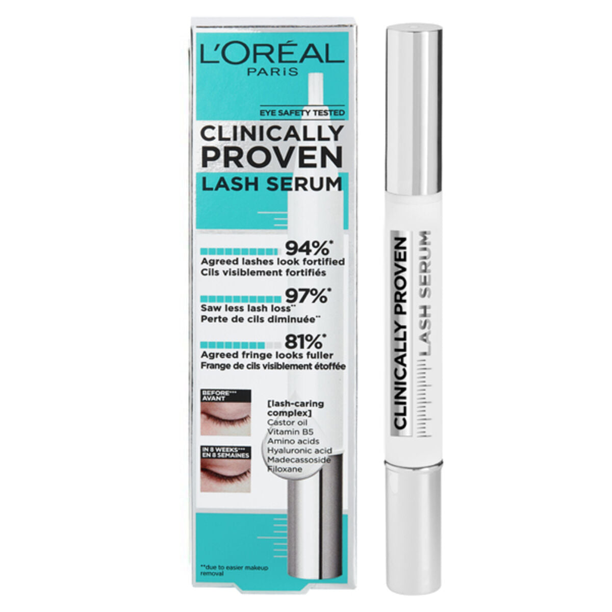 Serum for Eyelashes and Eyebrows L'Oreal Make Up Clinically Proven 1,9 ml-0