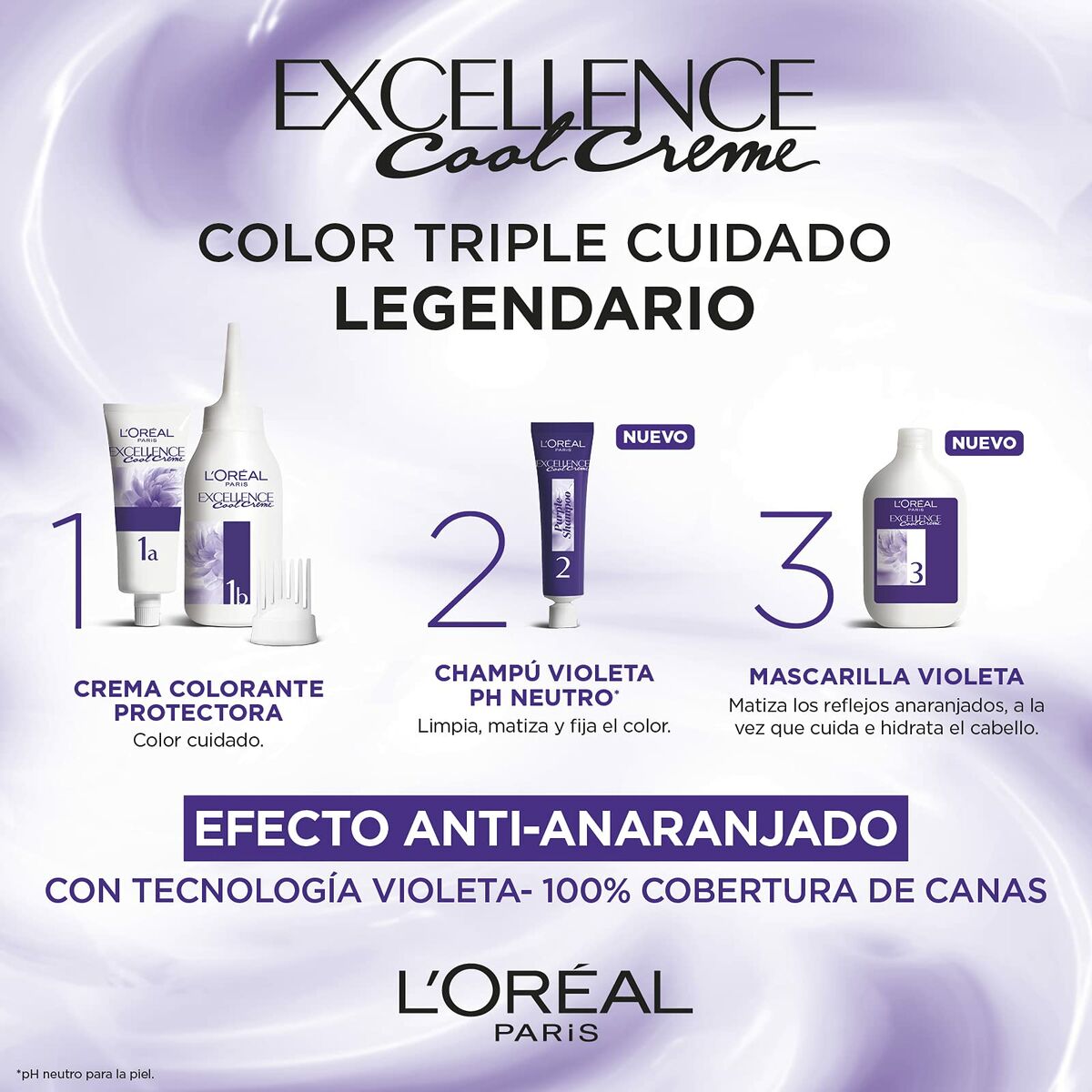 Permanent Colour Creme L'Oreal Make Up Excellence Ash Blonde 7,11 Intense Nº 7,11-Rubio Ceniza Intenso 192 ml-1