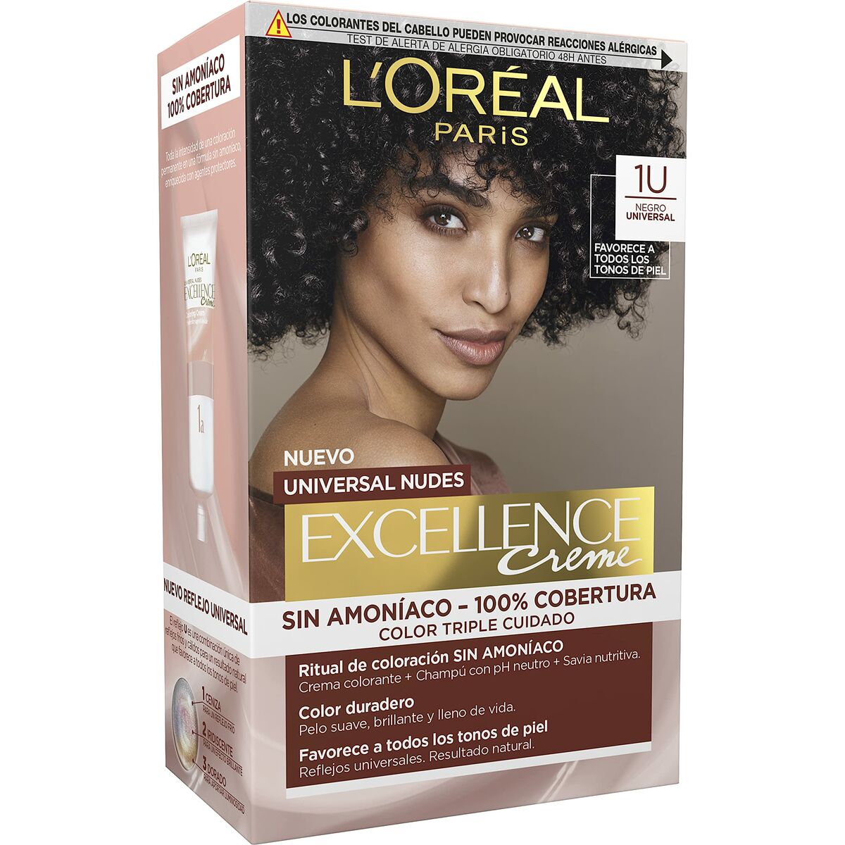 Permanent Dye L'Oreal Make Up Excellence Black Nº 1-Black (5 Units)-0