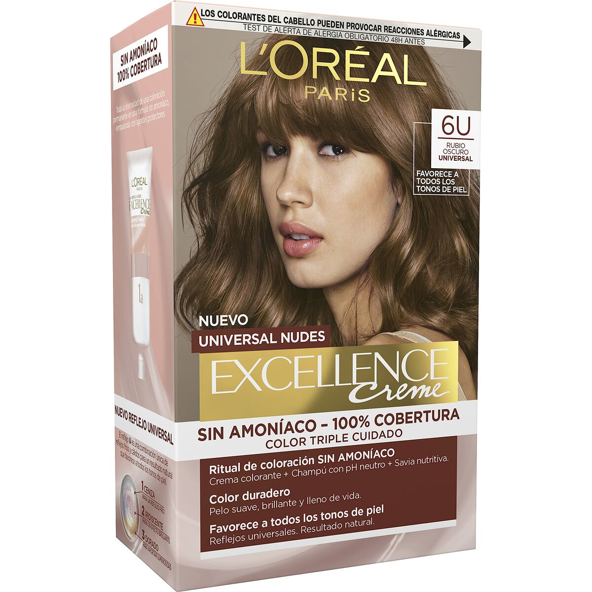 Permanent Dye L'Oreal Make Up Excellence Dark Blonde Nº 6u-Dark Blonde (5 Units)-0