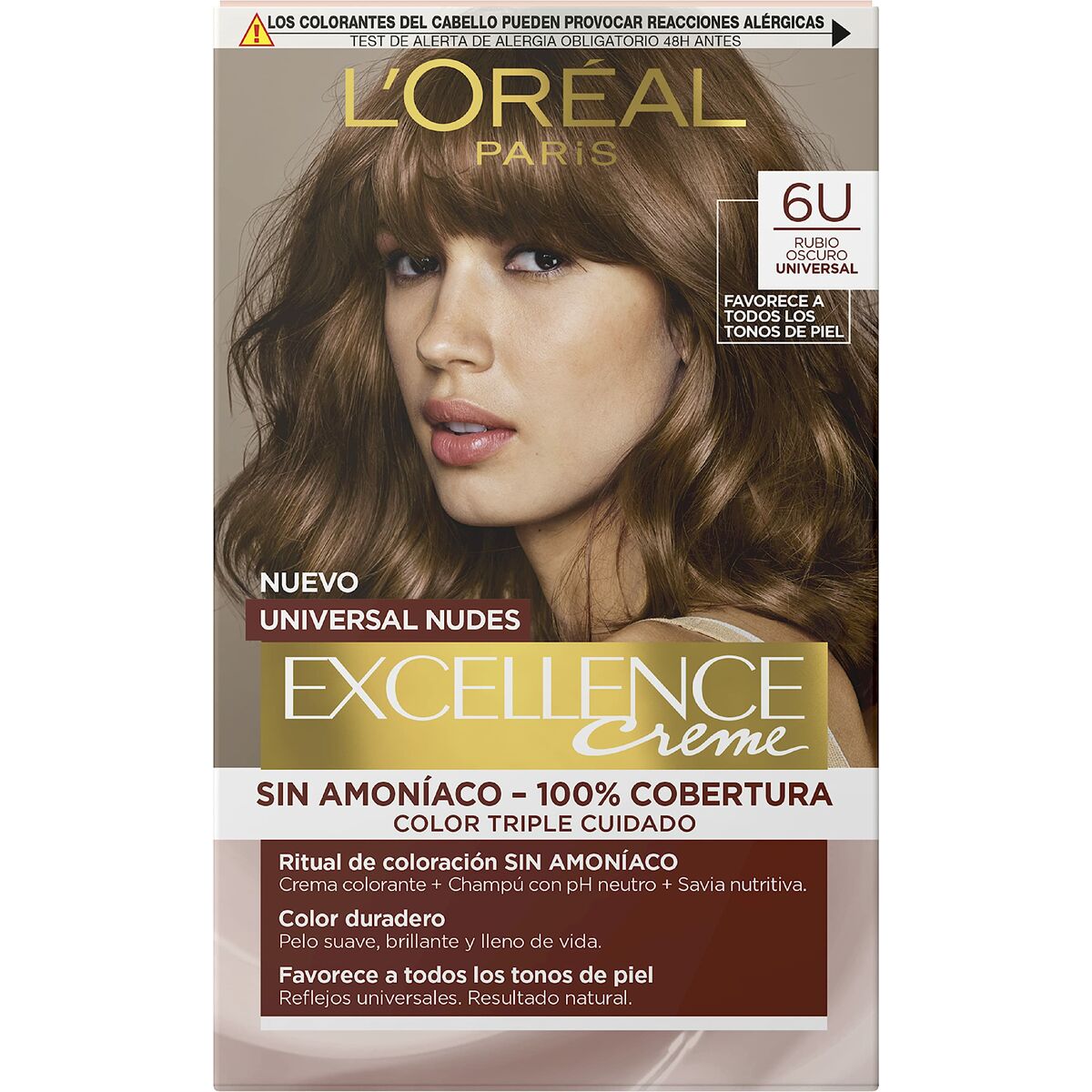 Permanent Dye L'Oreal Make Up Excellence Dark Blonde Nº 6u-Dark Blonde (5 Units)-2