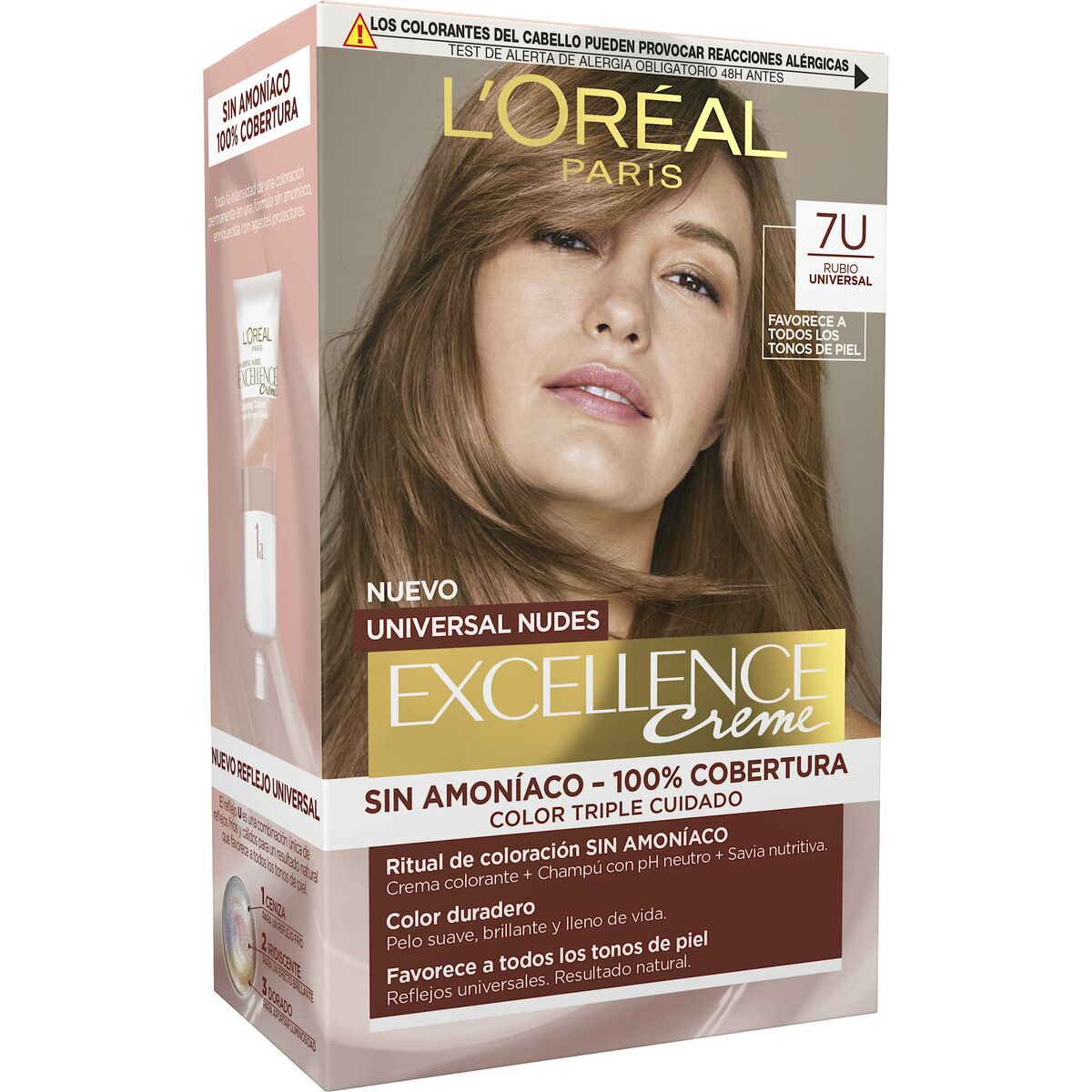 Permanent Dye L'Oreal Make Up Excellence Blonde Nº 7u-Blonde (5 Units)-0