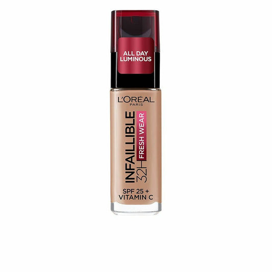 Crème Make-up Base L'Oreal Make Up AA403900 Nº 210 Nº 225 Nº 225-Sable Beige Spf 25 30 ml-0