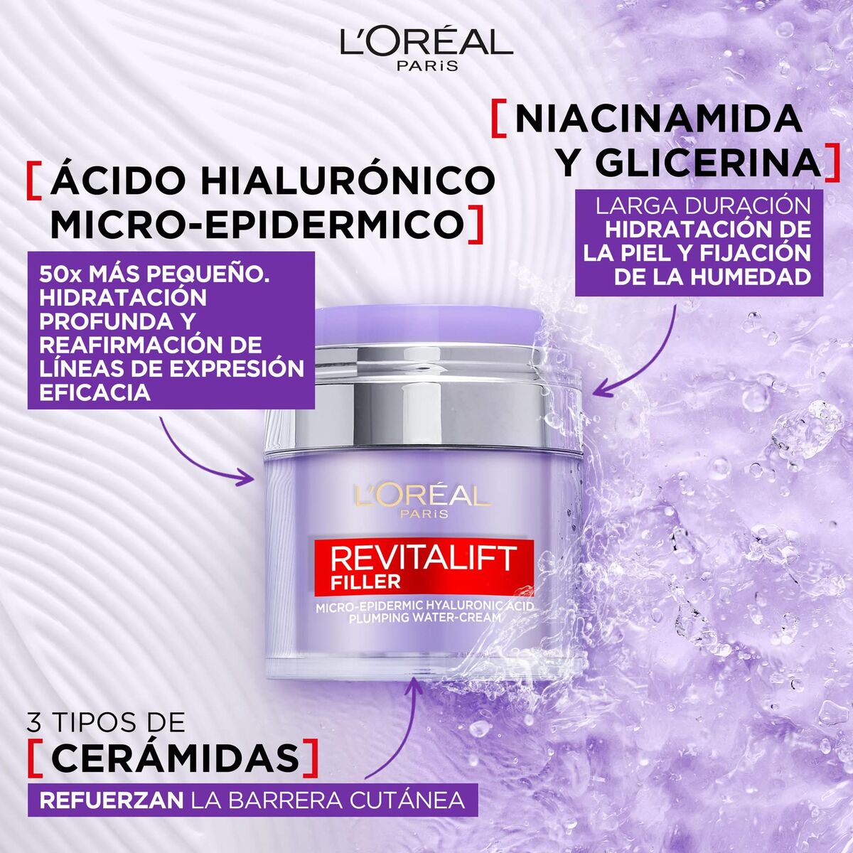 Firming Cream L'Oreal Make Up Revitalift Filler 50 ml Gel-2