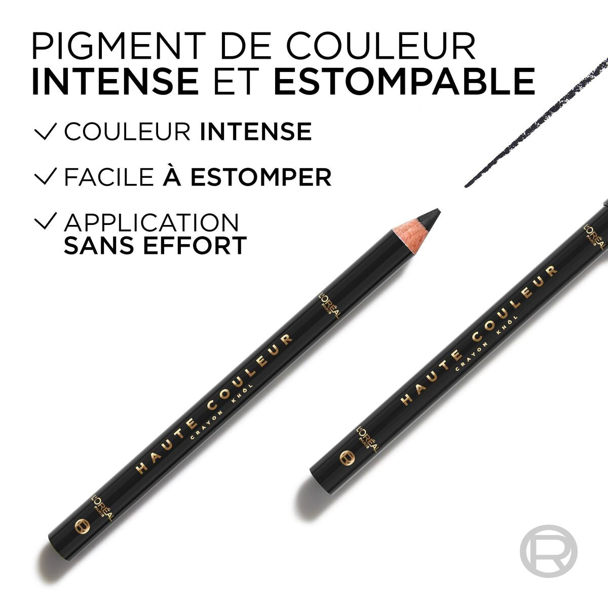 Eye Pencil L'Oreal Make Up HAUTE COULEUR Black (1 Unit)-3