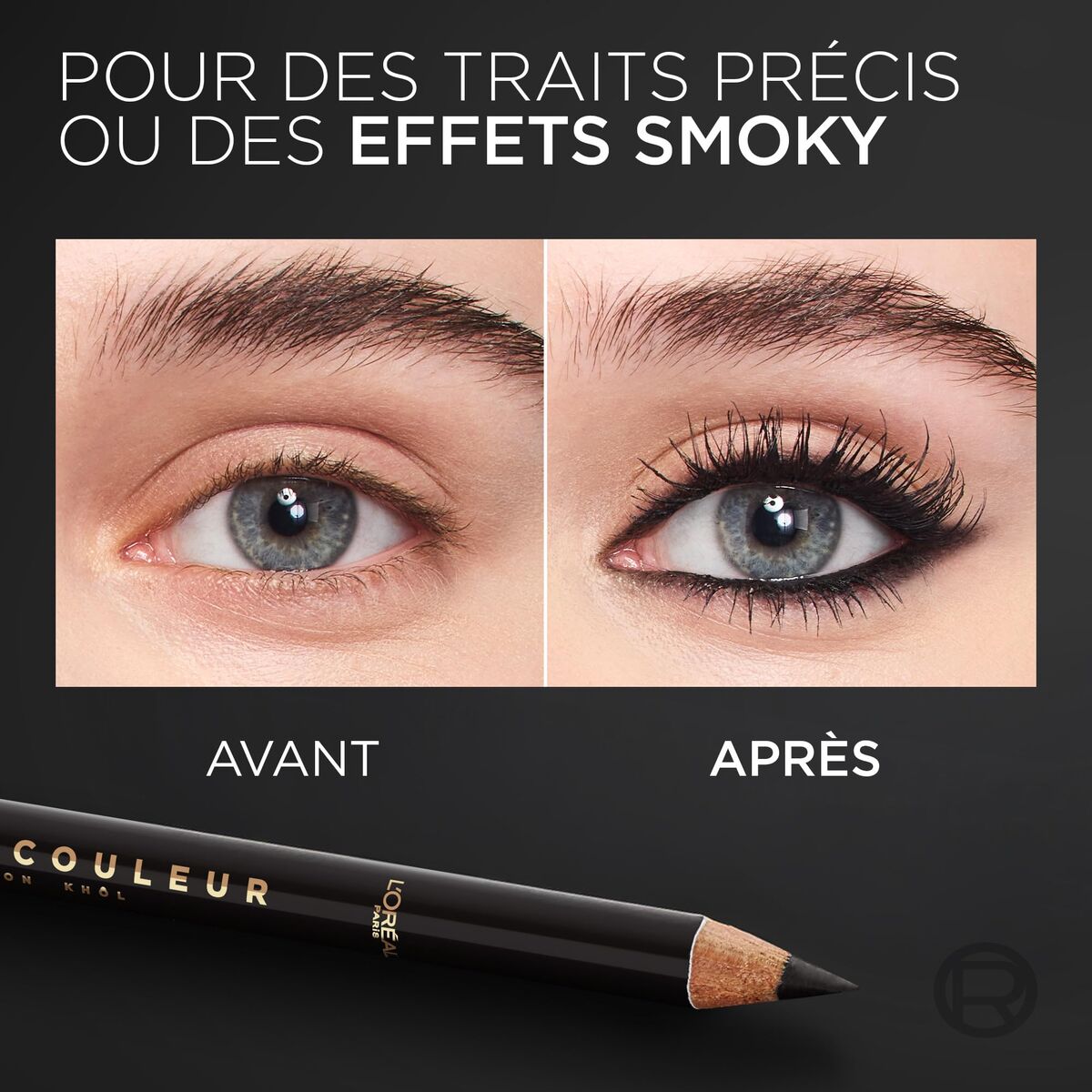 Eye Pencil L'Oreal Make Up HAUTE COULEUR Black (1 Unit)-12