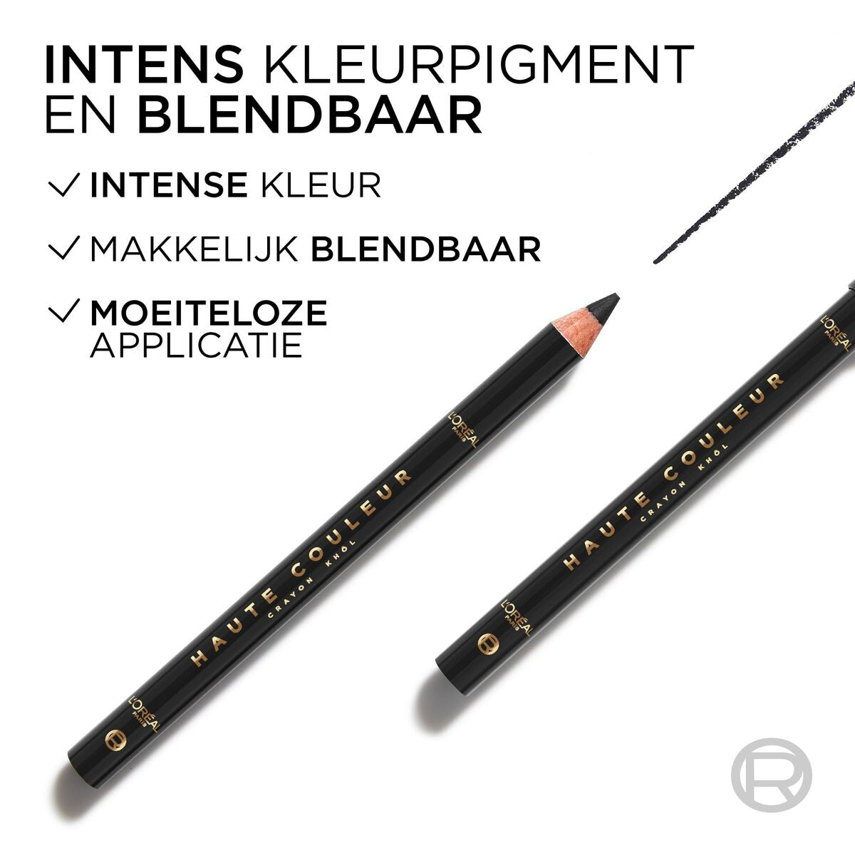 Eye Pencil L'Oreal Make Up HAUTE COULEUR Black (1 Unit)-11