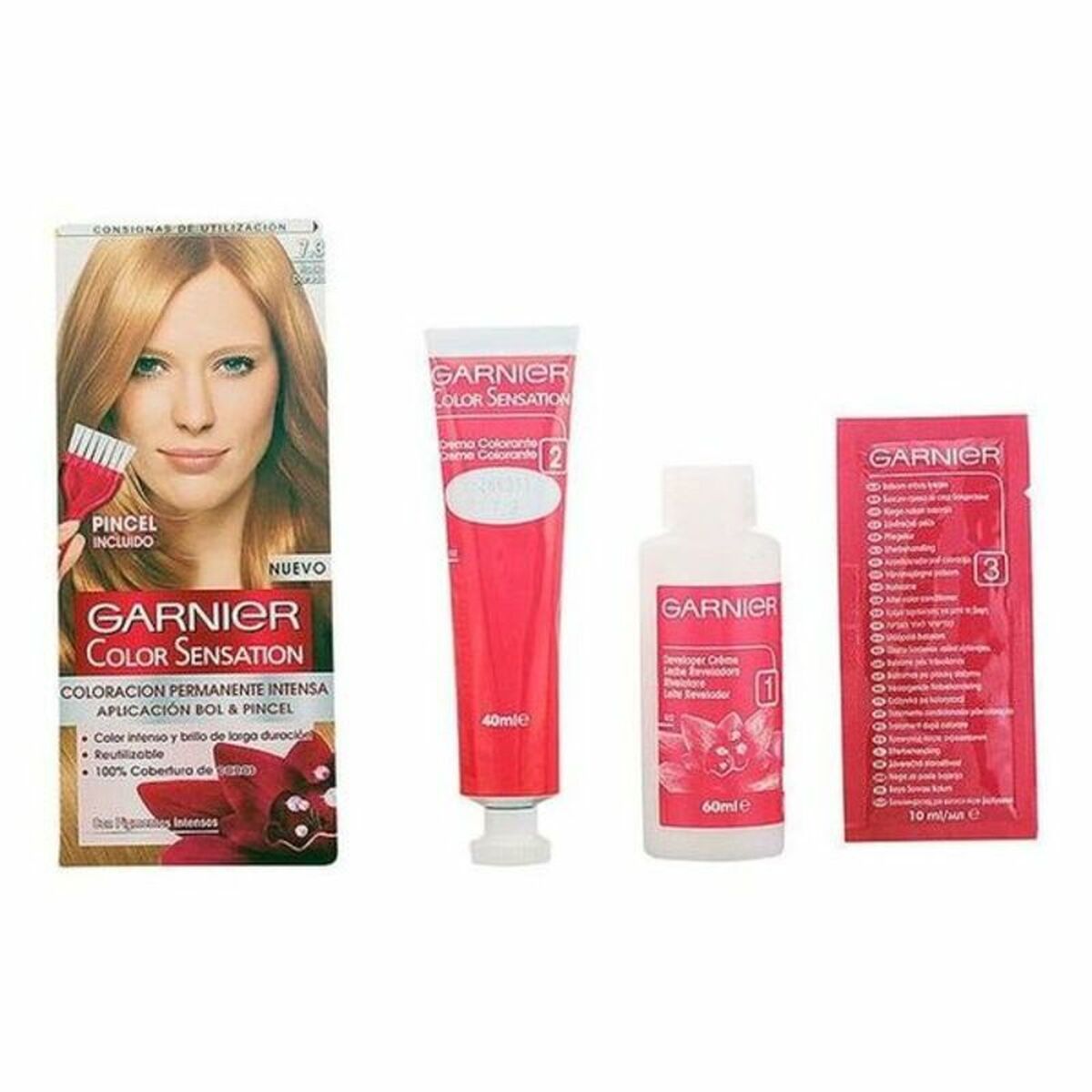 Permanent Dye Garnier Color Sensation Golden Blonde Nº 7,3 Rubio Dorado Nº 7,3-Rubio Dorado 110 g-0