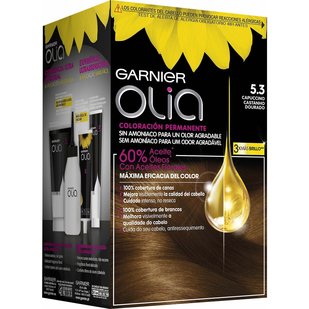 Permanent Dye Garnier 1118-34772 5,3 - Capuccino (1 Unit)-2