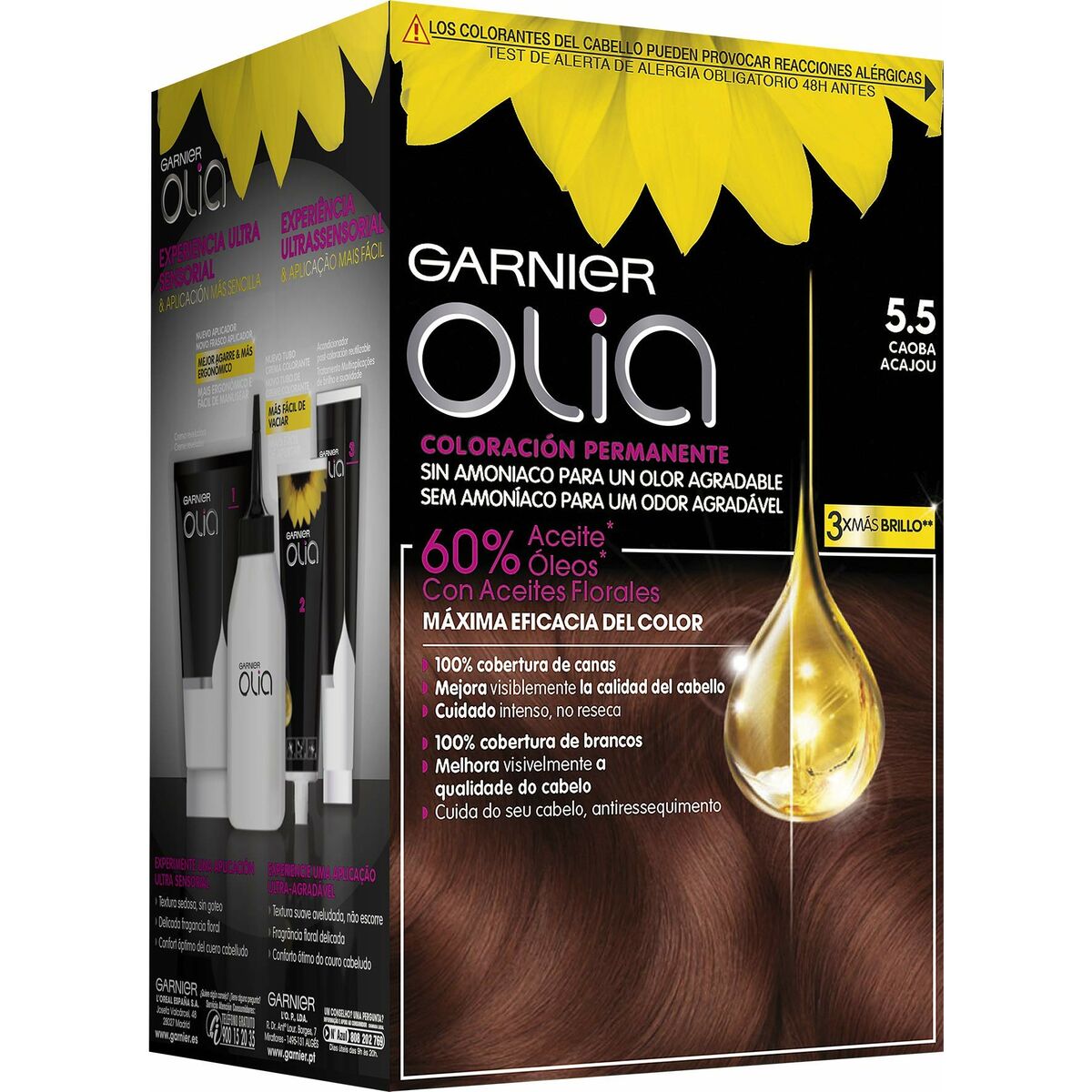 Dye No Ammonia Garnier Olia Nº 5,5 Caoba Lote Nº 5.5-Caoba (1 Unit)-0