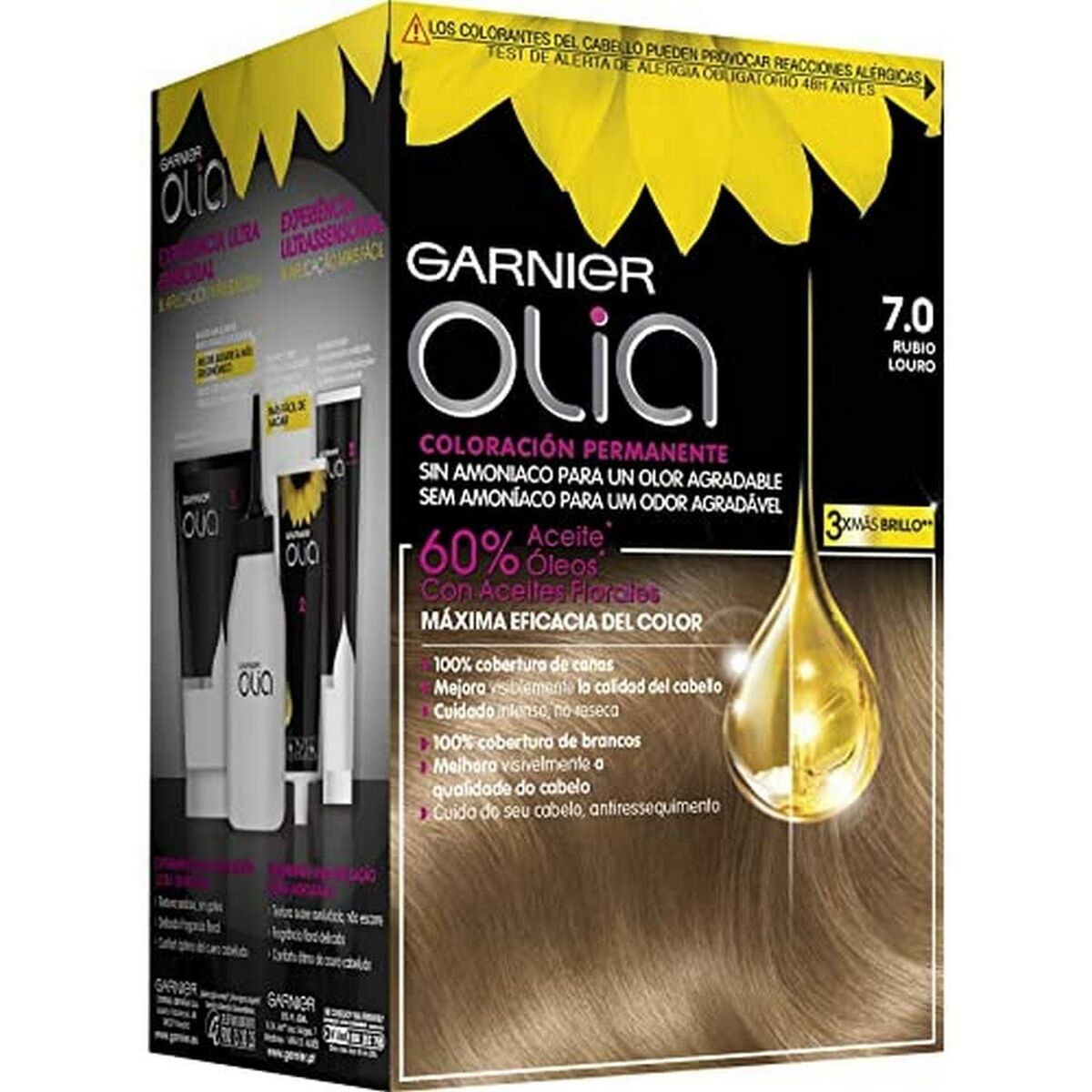 Dye No Ammonia Garnier Olia Nº 7.0-rubio Nº 7,0 Rubio Lote (1 Unit)-2