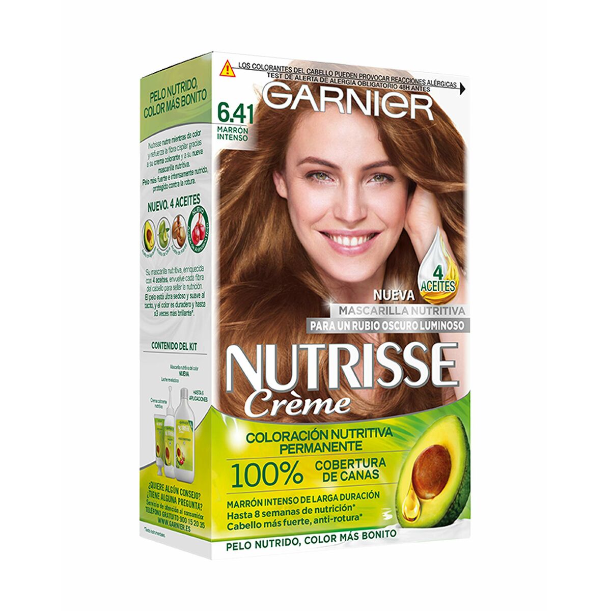 Permanent Colour Creme Garnier Nutrisse Nº 6,41-Sweet Amber (3 Units)-0