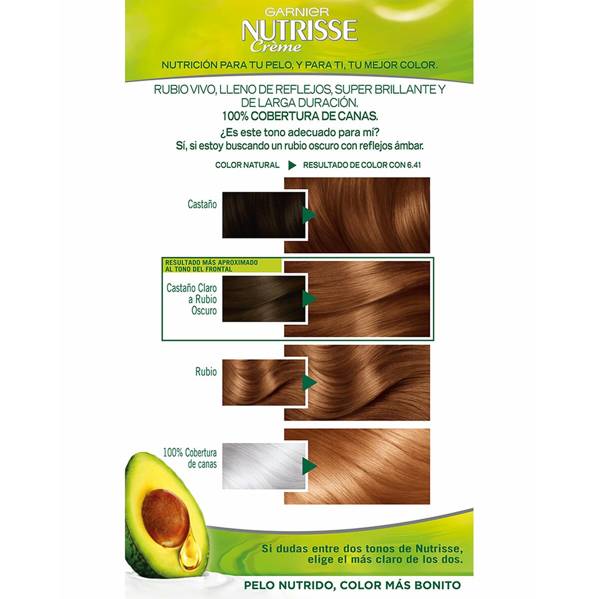 Permanent Colour Creme Garnier Nutrisse Nº 6,41-Sweet Amber (3 Units)-6