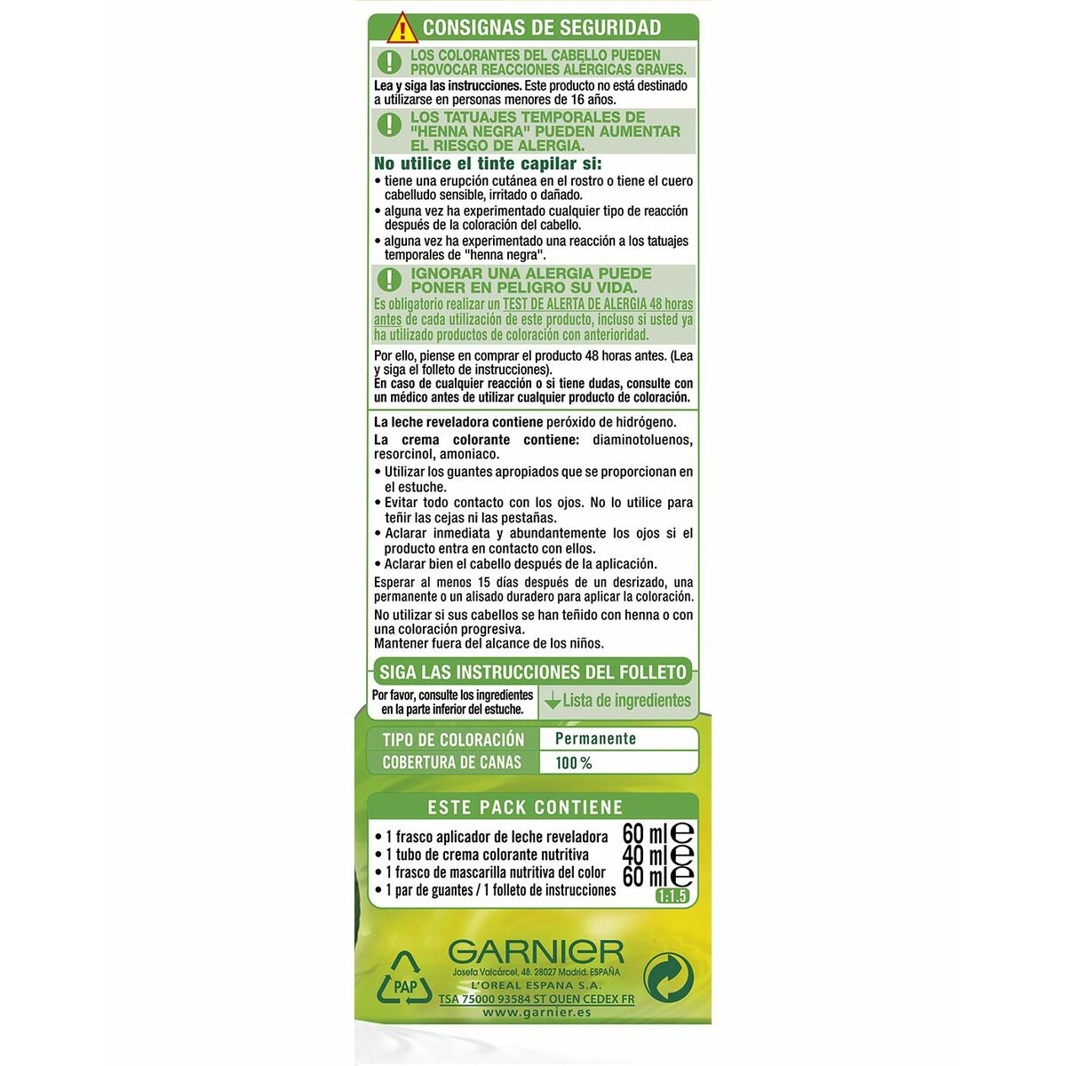 Permanent Colour Creme Garnier Nutrisse Nº 6,41-Sweet Amber (3 Units)-4