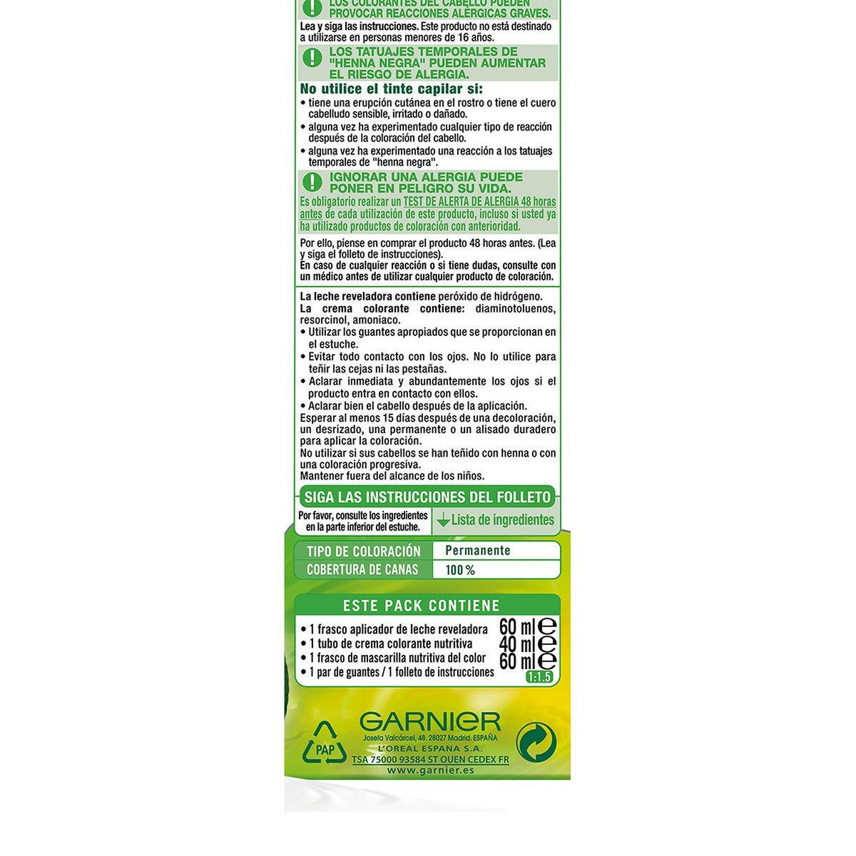 Permanent Dye Garnier Nutrisse Nº 4,26 Nº 4,26-Cassis 1 U (3 Units)-3