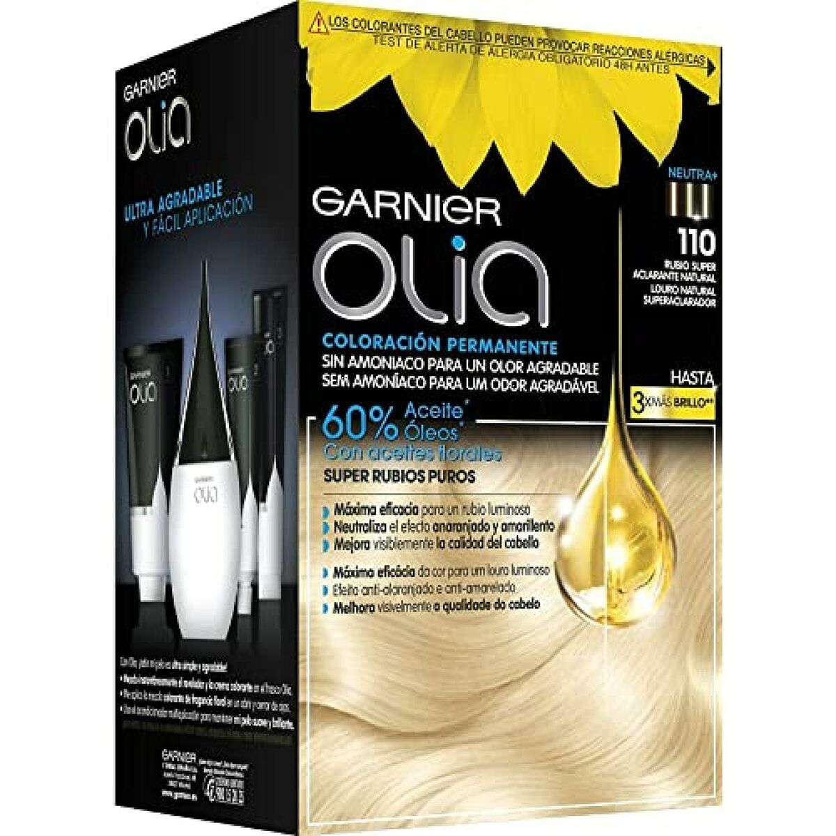 Dye No Ammonia Garnier Olia Super Light Blonde Nº 110 Rubio Super Aclarante Lote (1 Unit)-2