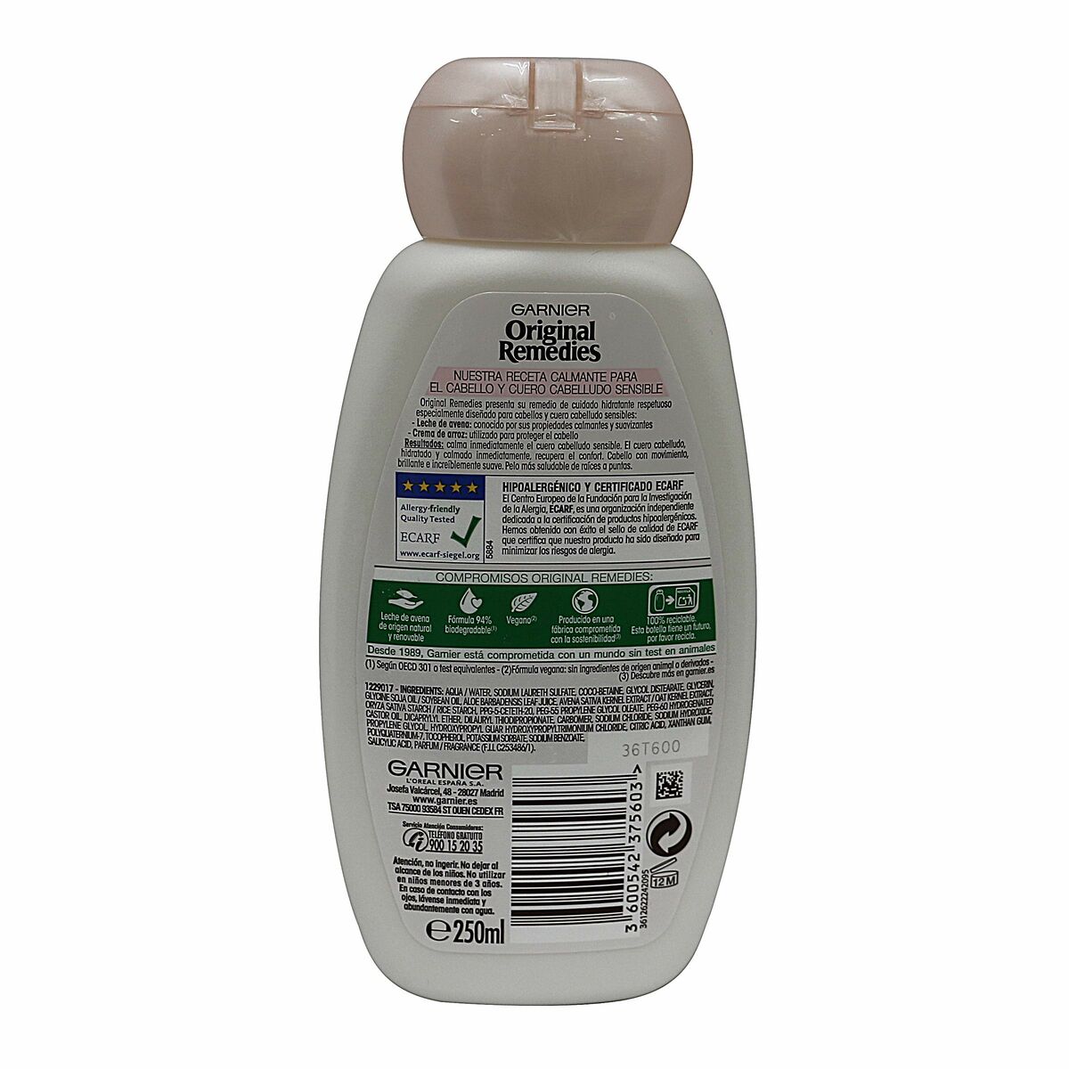 Moisturizing Shampoo Garnier Original Remedies 250 ml Oatmeal-1