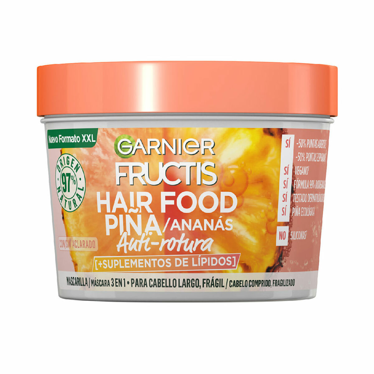 Anti-hairloss Cream Garnier Fructis Hair Food 350 ml Anti-Breakage Pineapple-0