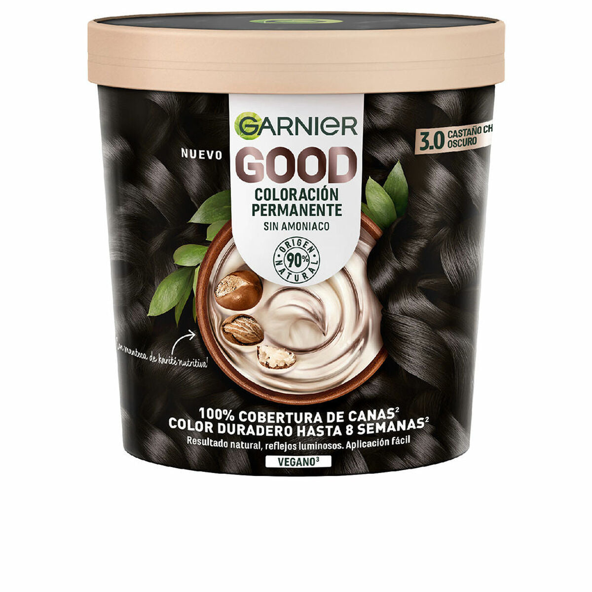 Permanent Dye Garnier Good Dark Brown Nº 3.0 Nº 3.0 Castano Oscuro 217 ml (1 Unit)-0