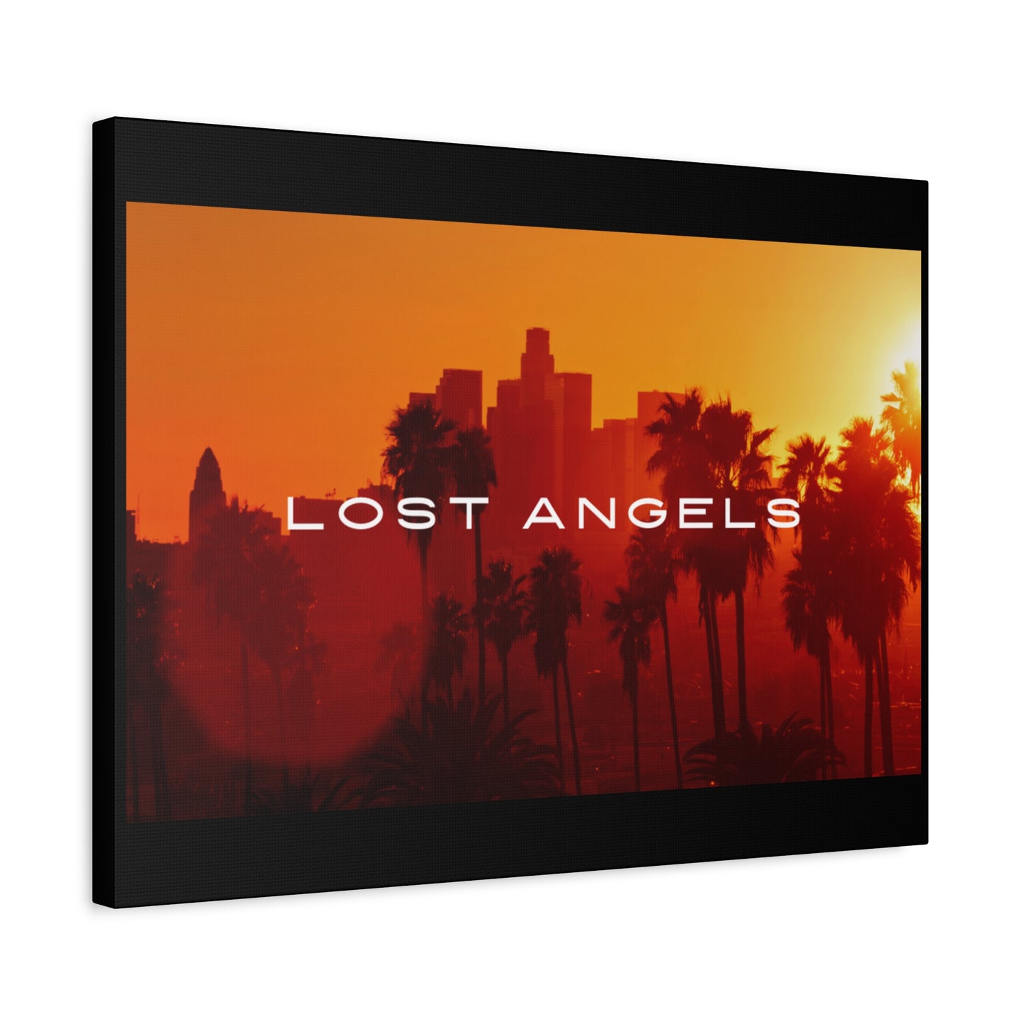 Lost Angels Wall Art Canvas | Sunset Cityscape Print, Home Decor, Gift for Art Lovers, Modern Living Room, California Vibe