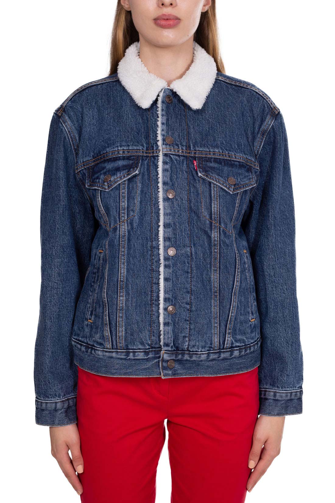 LEVI'S - Giubbotto donna sherpa in jeans - Taglia XXS-1