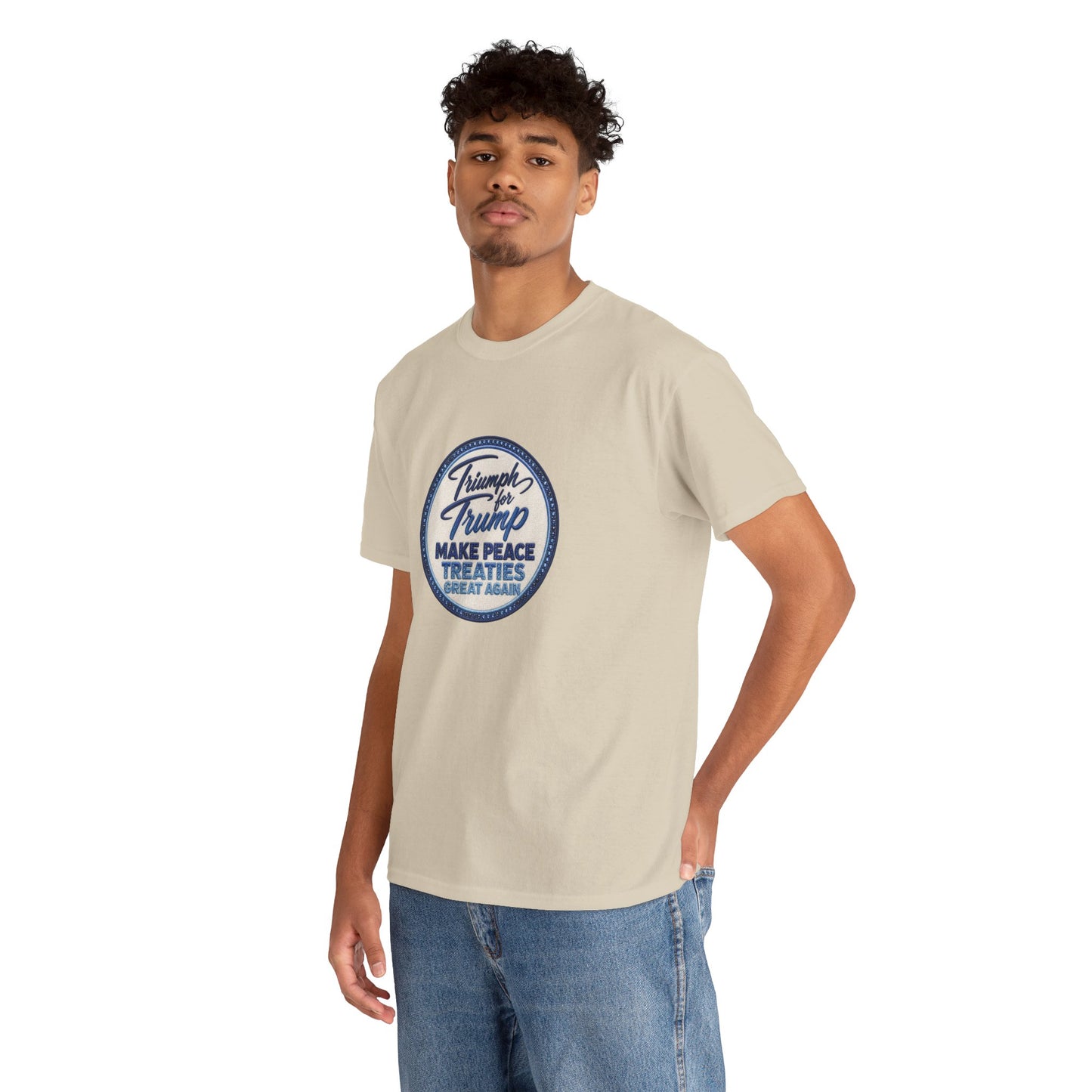 "Make Peace Treaties Great Again" Embroidery Badge Pattern T-Shirt - MADE TO ORDER ✨ CUSTOMIZABLE WITHIN REASON