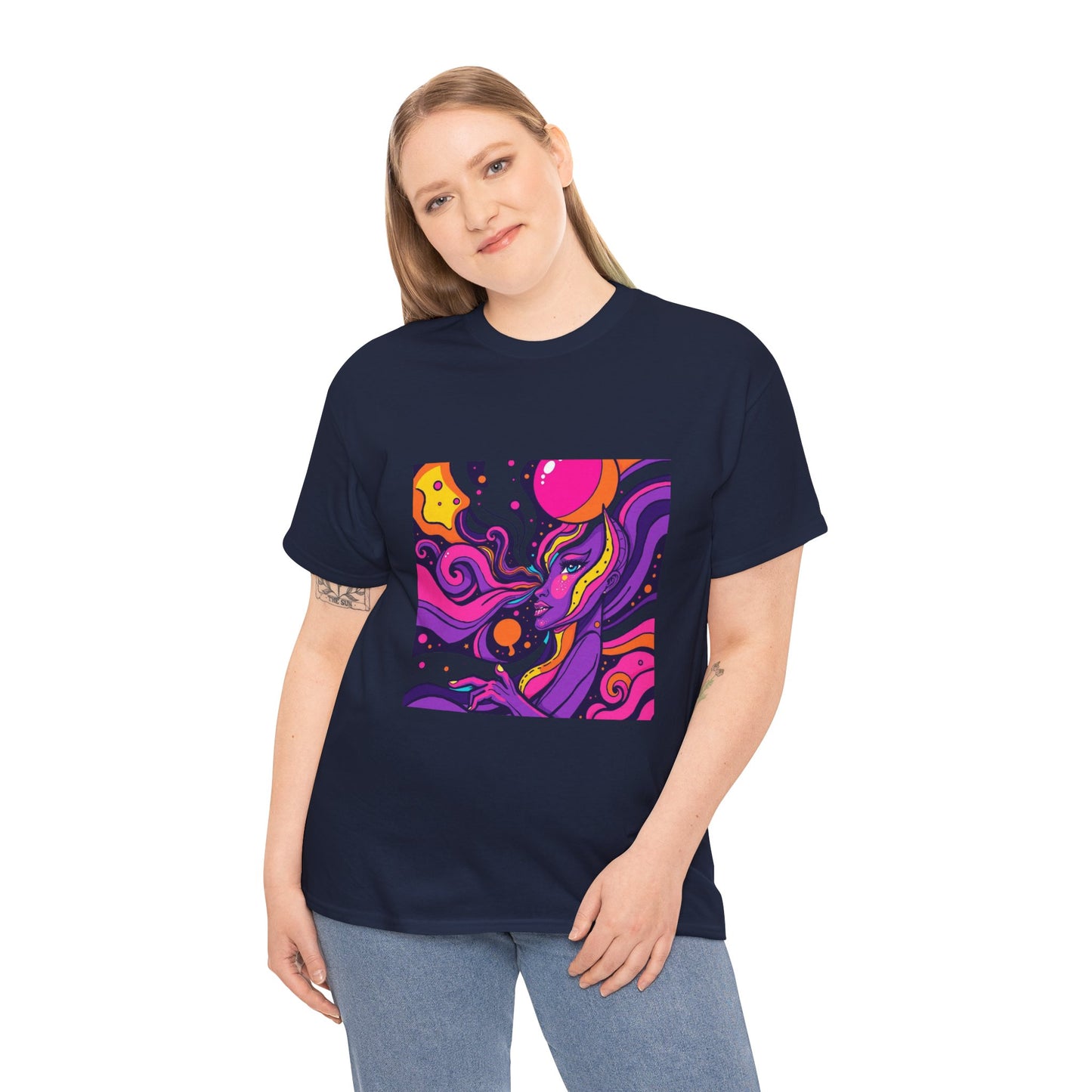 Vibrant Psychedelic Art Tee, Bohemian Graphic T-Shirt, Unisex Cotton Tee, Fashionable Casual Wear, Perfect Gift for Art Lovers
