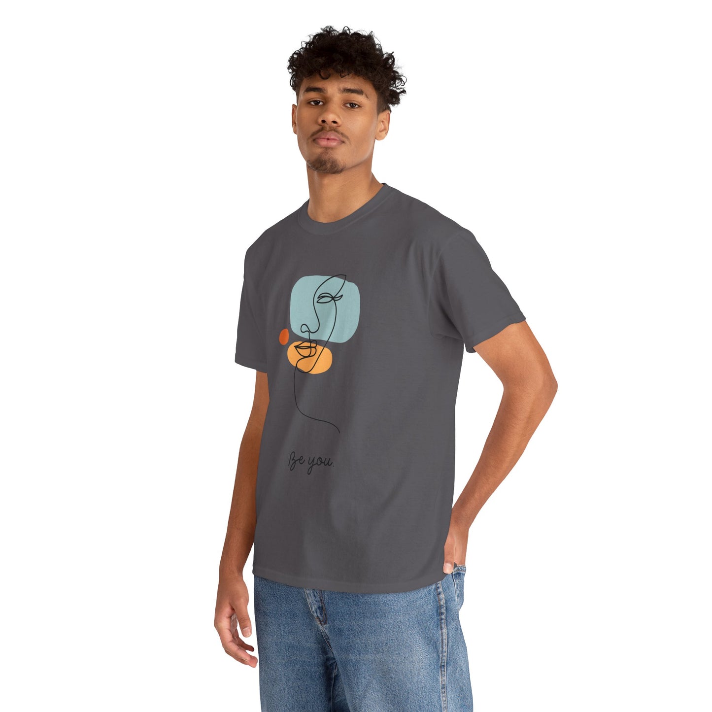 Minimalist Be You Tee, Unisex Cotton T-Shirt, Inspirational Graphic Tee, Gift for Friends, Casual Everyday Wear, Self-Love Apparel