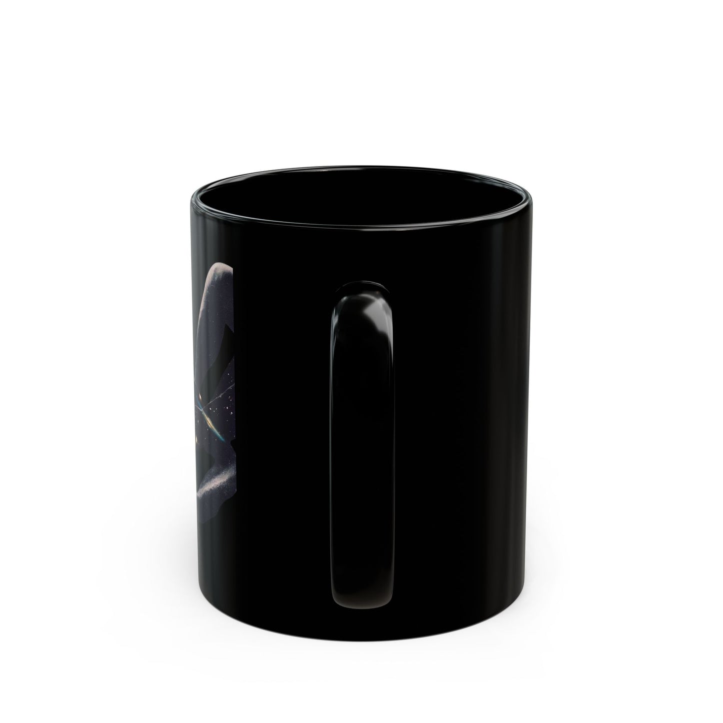 Cosmic Lover Black Mug - Unique Celestial Design, Inspiration for Stargazers, Gift for Space Lovers, All Occasions, Coffee Lover’s Must-Have
