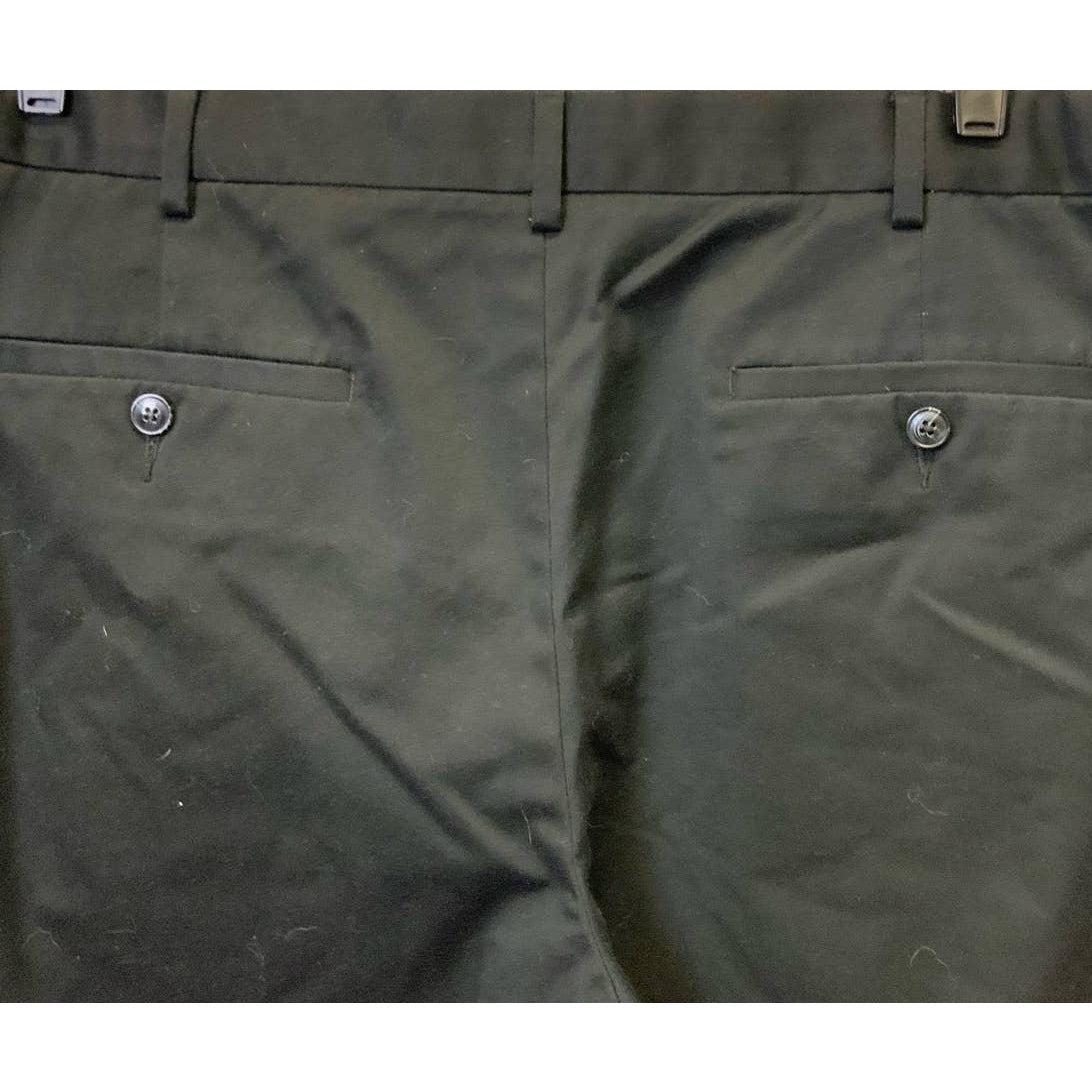 Lot of 3 Perry Ellis Portfolio 40 X 30 Basic Black Flat Front Dress Pants
