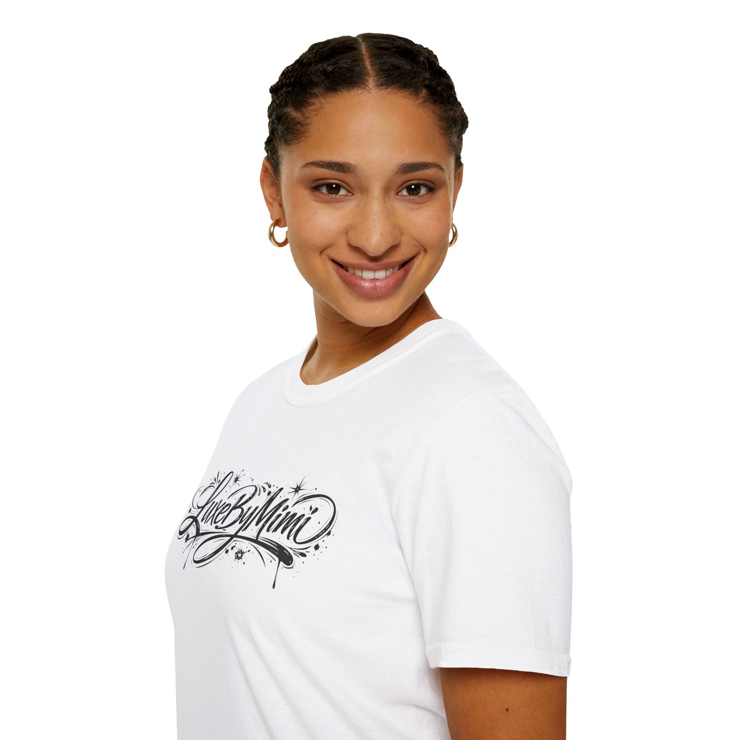 LuxeByMimi Script Tee — Elegant Calligraphy Logo T-Shirt