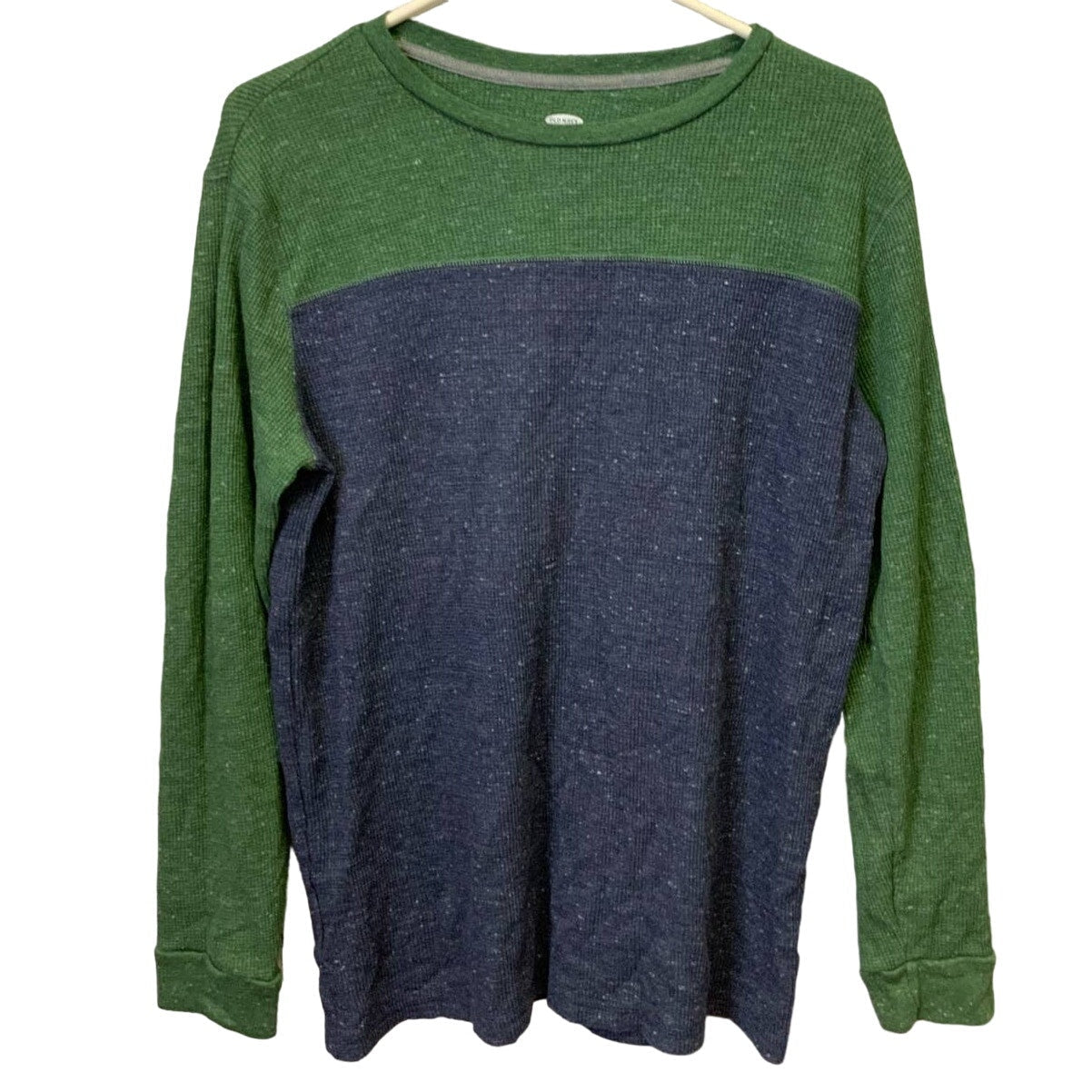Old Navy Boys Husky XXL Long Sleeve Waffled Cotton Blend Crew Neck Shirt