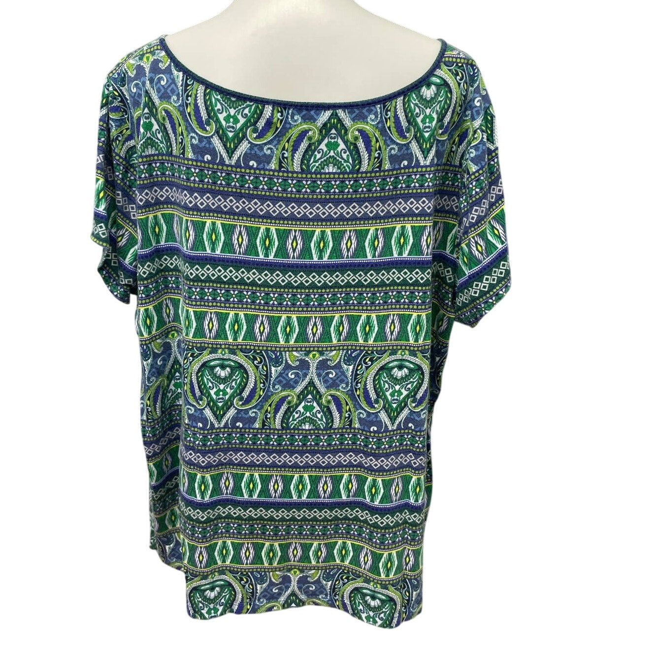 Liz Claiborne Woman 3X Plus Size Short Sleeve Cotton Blend Scoop Neck Tee Shirt