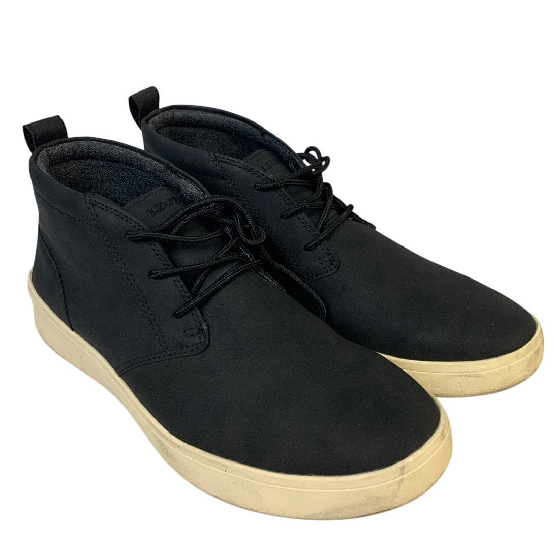 IZOD Mens Size 10 Black Chukka Ankle Boots Lace Up Round Toe Memory Foam Shoes