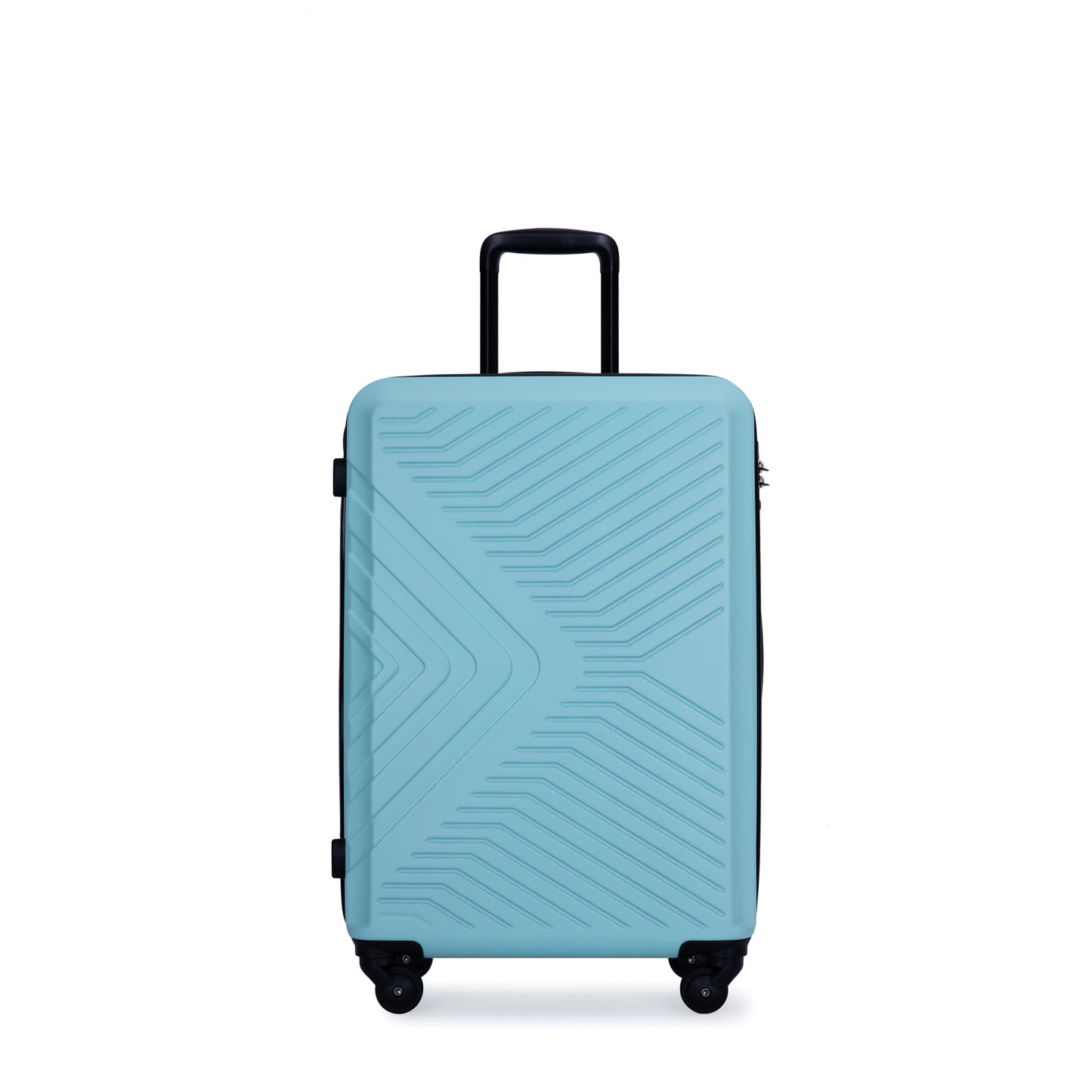 3 Piece Luggage Sets ABS Lightweight Suitcase with Two Hooks, Spinner Wheels, TSA Lock, (20/24/28)   Green