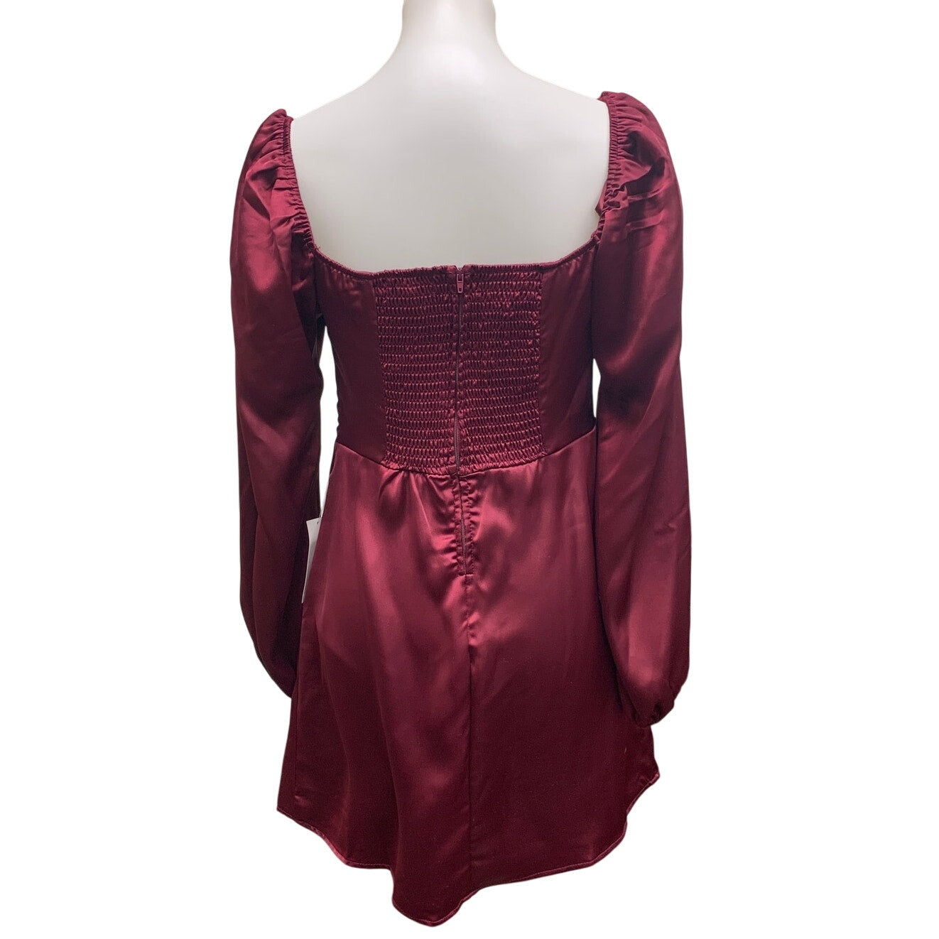 NWT New B Darlin Juniors Size 5/6 Wine Holiday Party Prom Long Sleeve Dress