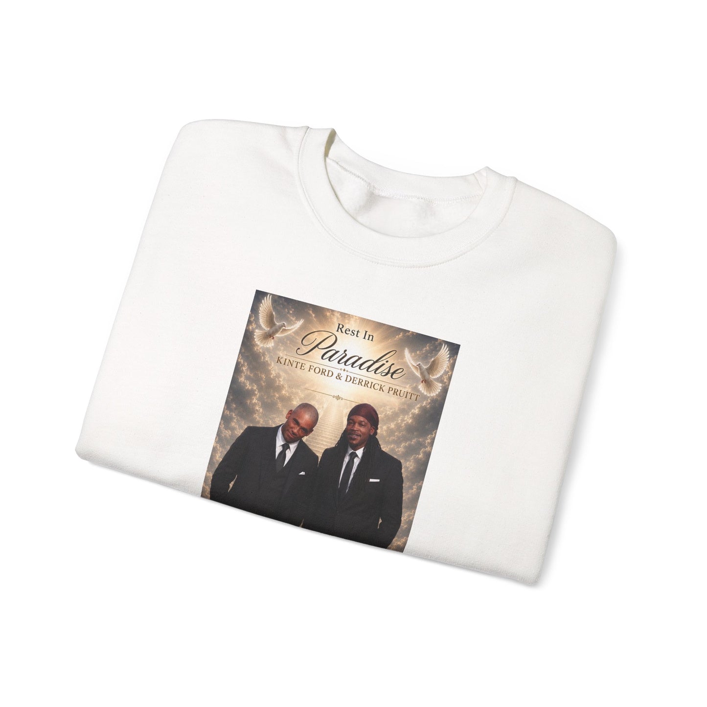 Crewneck Sweatshirt — 'Back to Paradise' Memorial Portrait Design