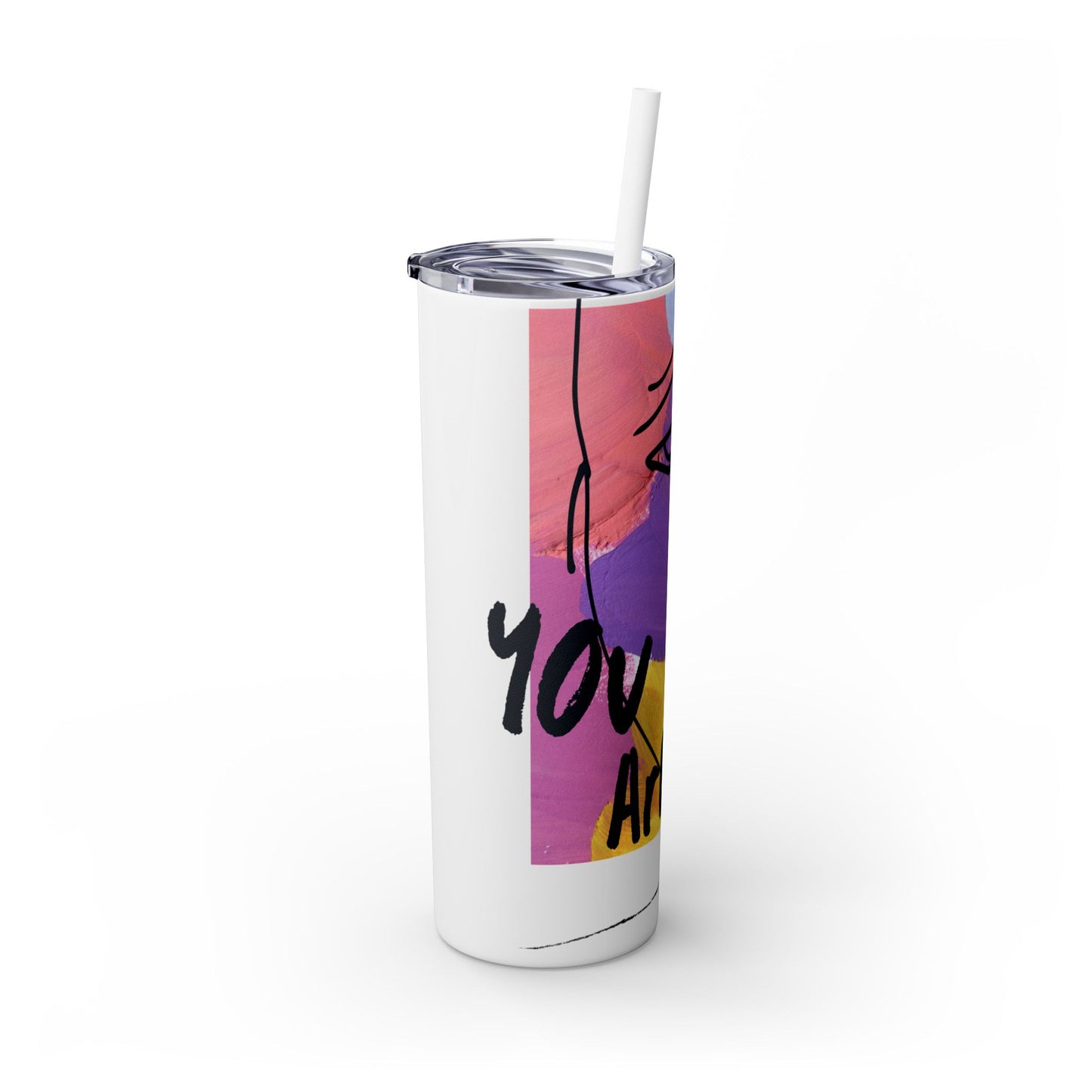 Artistic Skinny Tumbler with Straw, 20oz | Inspirational Drinkware, Colorful Water Bottle, Unique Gift Idea, Motivational Mug, [...]