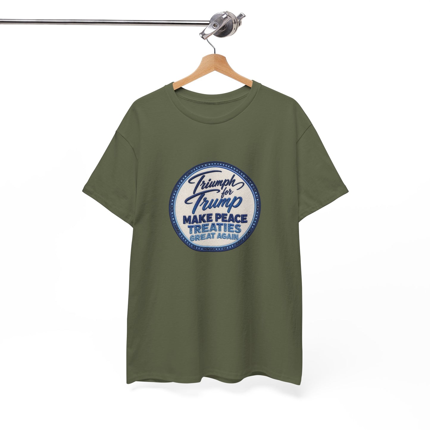 "Make Peace Treaties Great Again" Embroidery Badge Pattern T-Shirt - MADE TO ORDER ✨ CUSTOMIZABLE WITHIN REASON