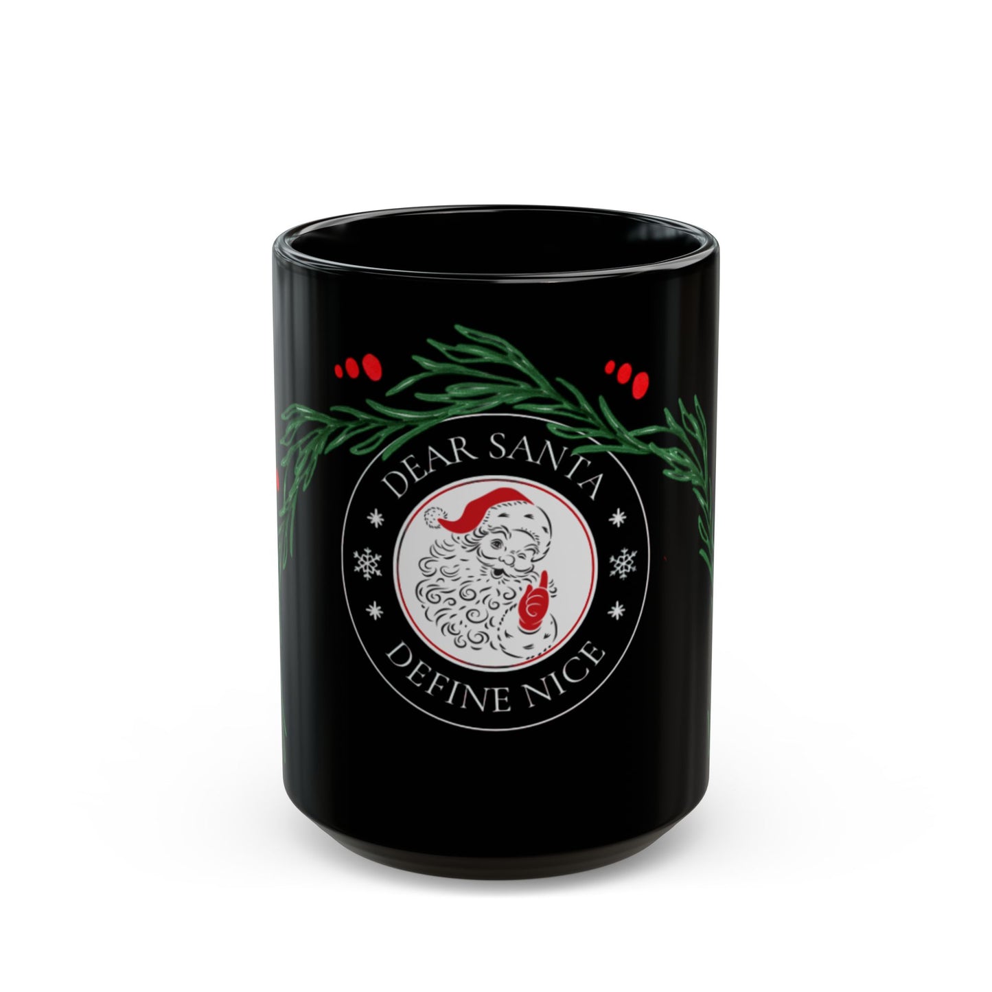 Dear Santa Define Nice Mug - Christmas Coffee Cup, Holiday Gift, Winter Decor, Festive Drinkware, Santa Claus Mug
